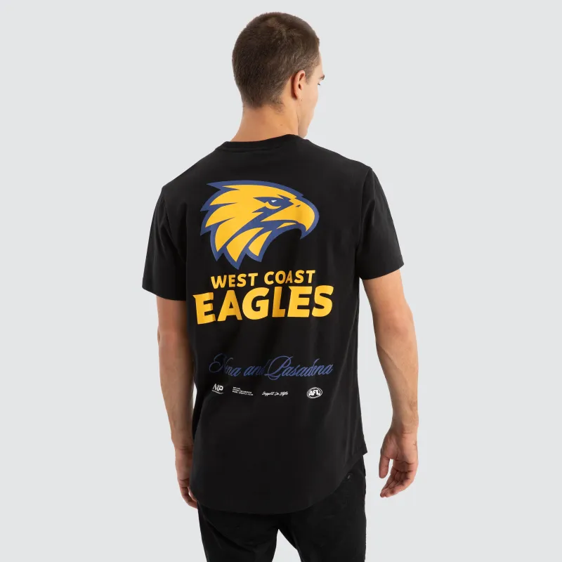 West Coast Eagles AFL Prime Tee Jet Black sold by Neverland