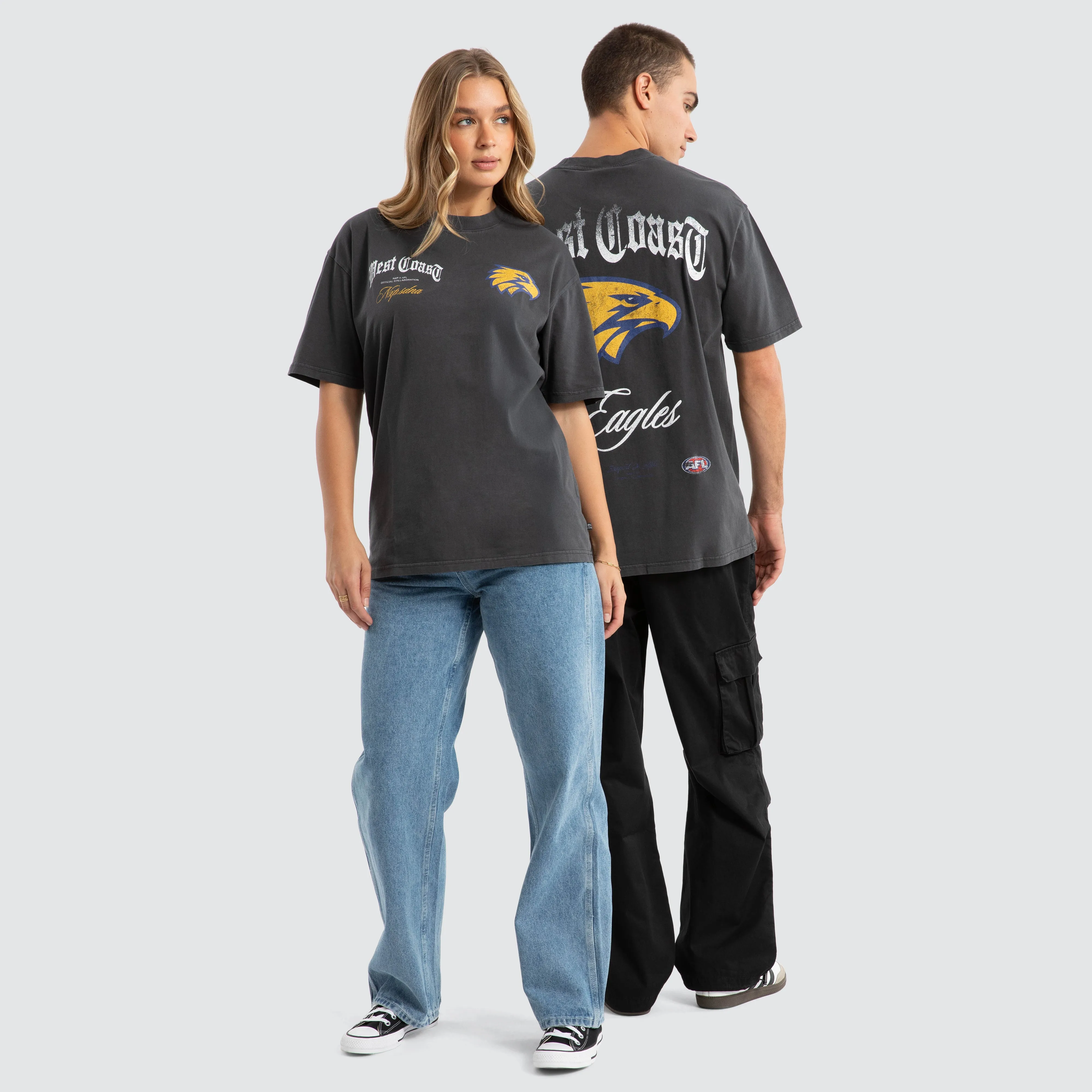 West Coast Eagles AFL Vintage Goth Tee Pigment Asphalt sold by Neverland product image thumbnail 2
