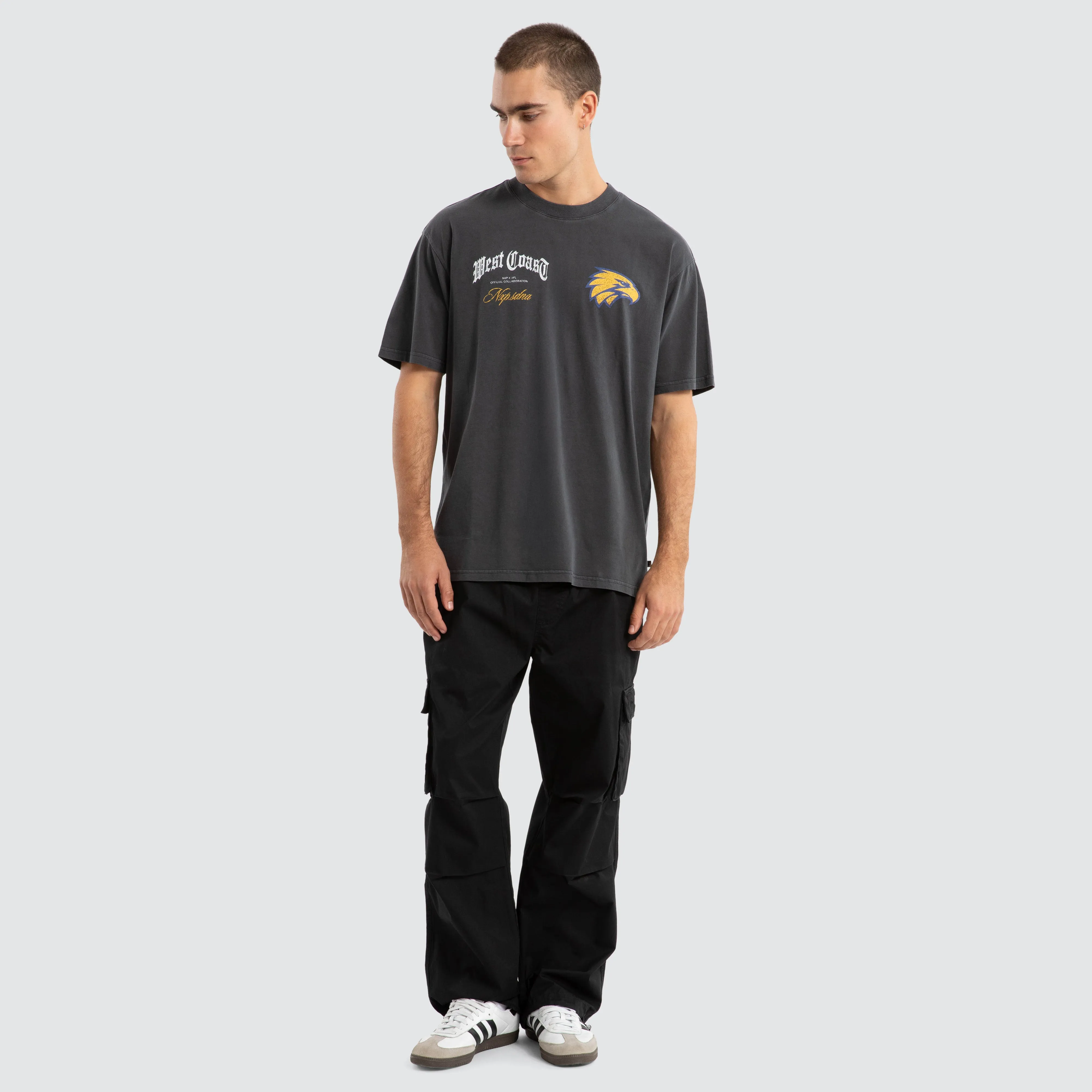 West Coast Eagles AFL Vintage Goth Tee Pigment Asphalt sold by Neverland product image thumbnail 4