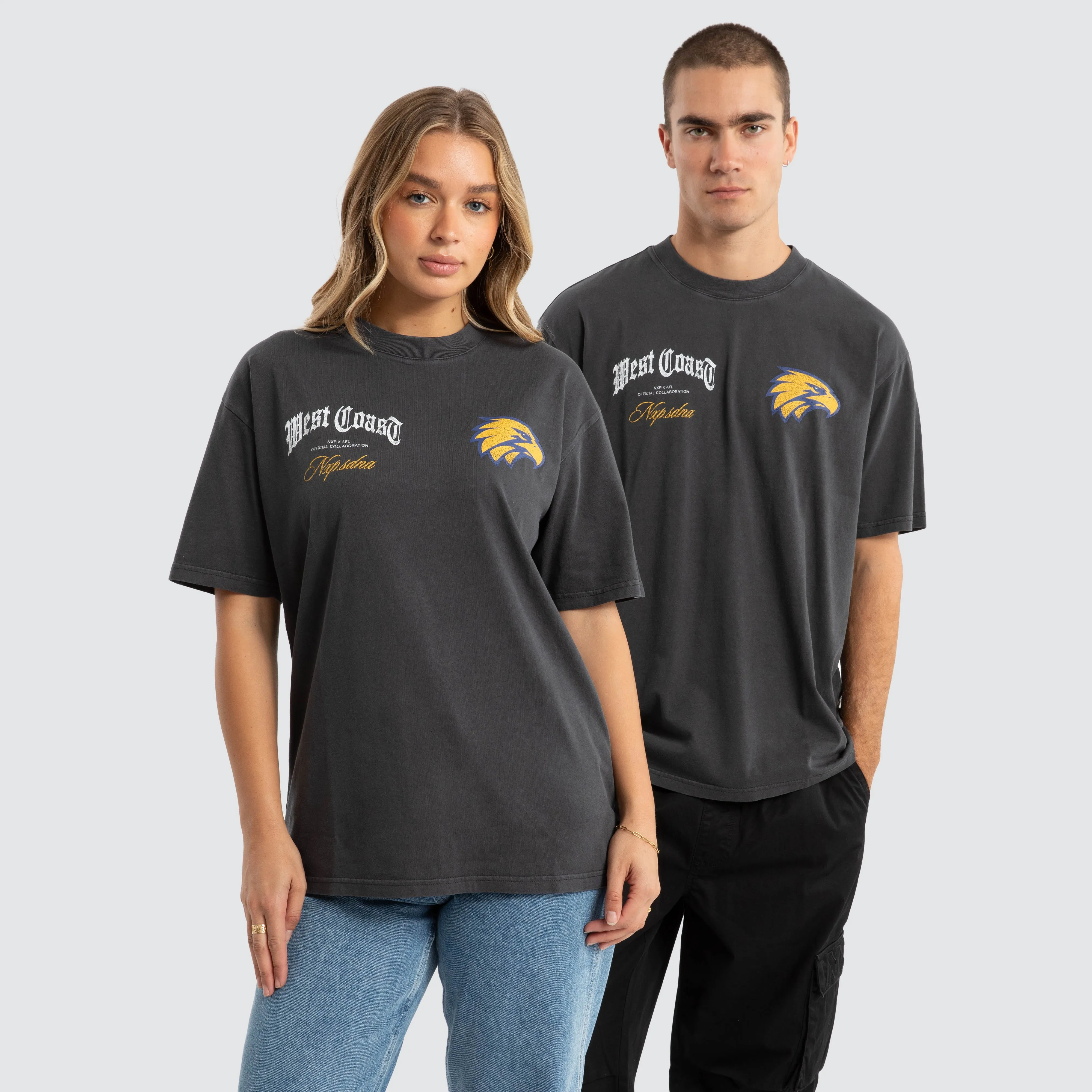 West Coast Eagles AFL Vintage Goth Tee Pigment Asphalt sold by Neverland product image thumbnail 3