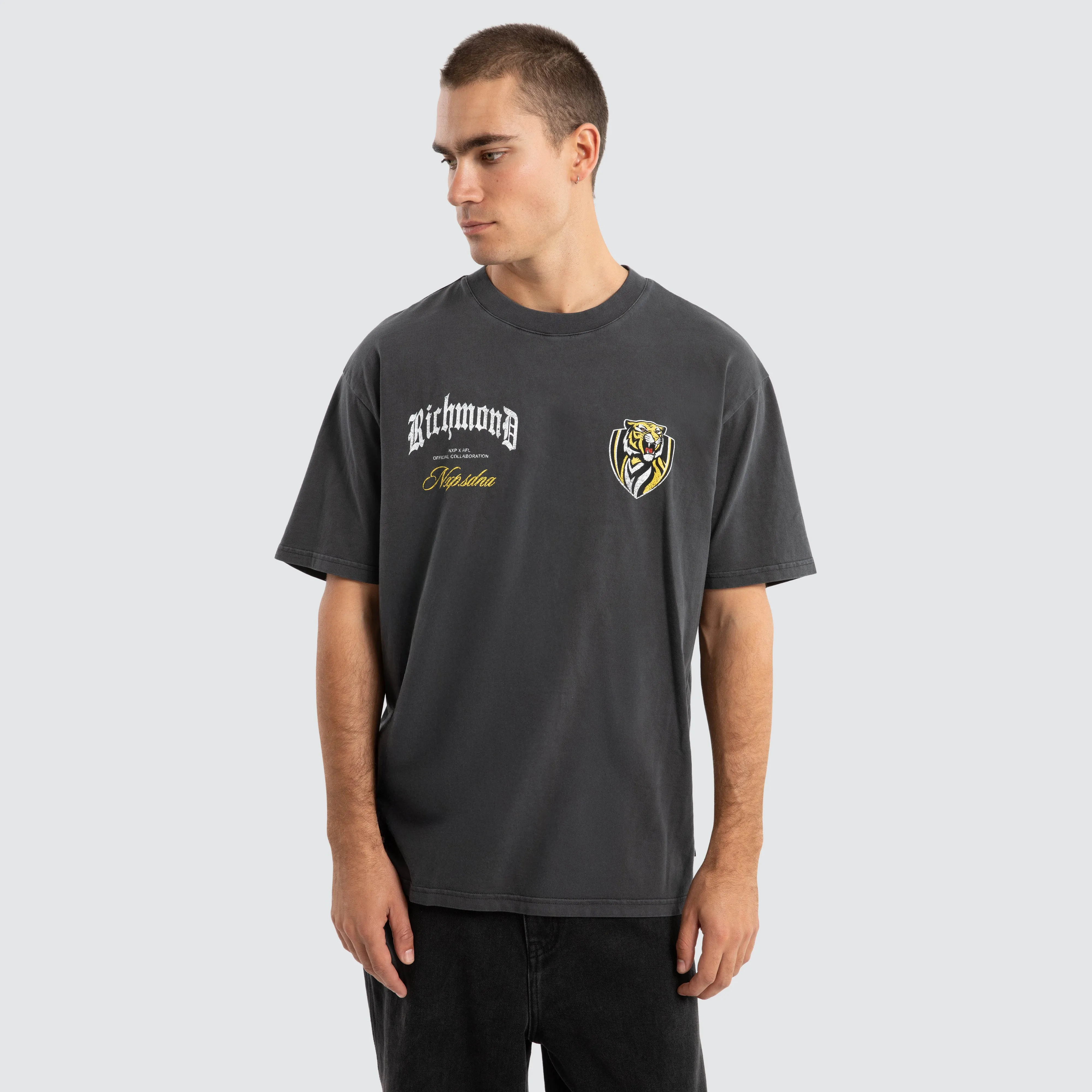 Richmond Tigers AFL Vintage Goth Tee Pigment Asphalt sold by Neverland product image thumbnail 5