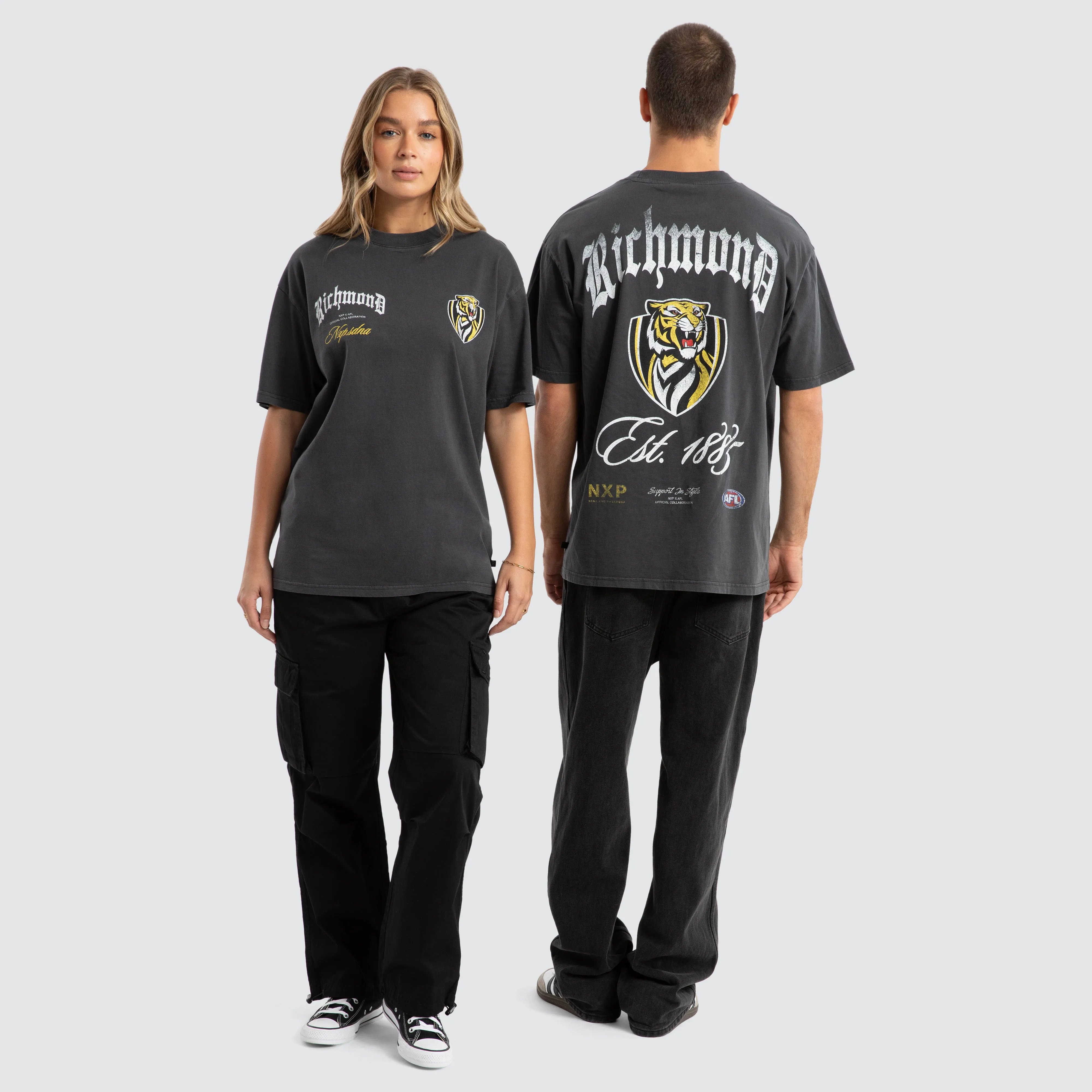 Richmond Tigers AFL Vintage Goth Tee Pigment Asphalt sold by Neverland product image thumbnail 2
