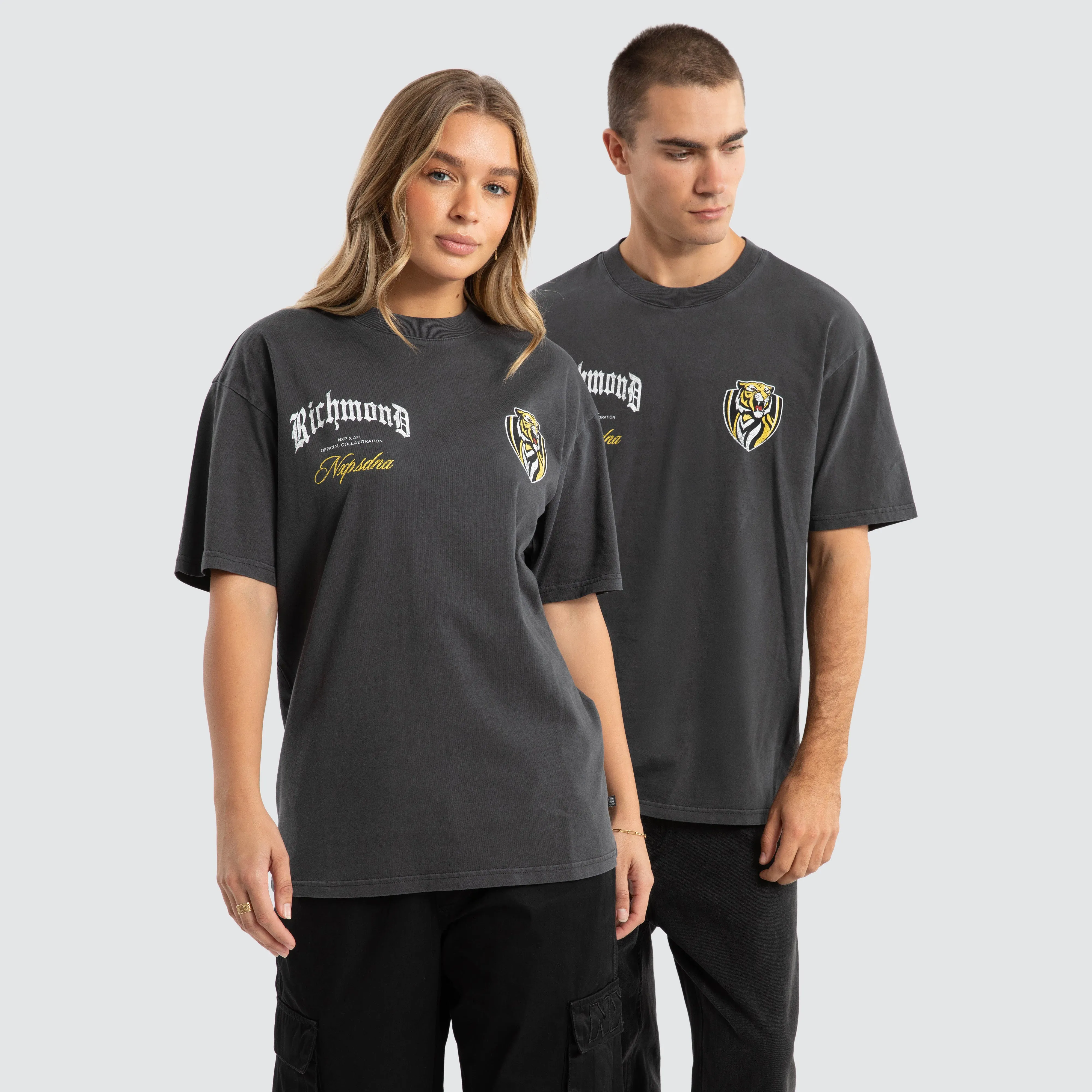 Richmond Tigers AFL Vintage Goth Tee Pigment Asphalt sold by Neverland product image thumbnail 3
