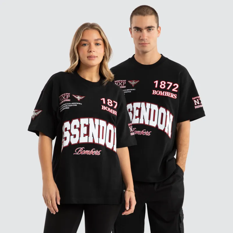 Essendon Bombers AFL Academy Tee Jet Black sold by Neverland