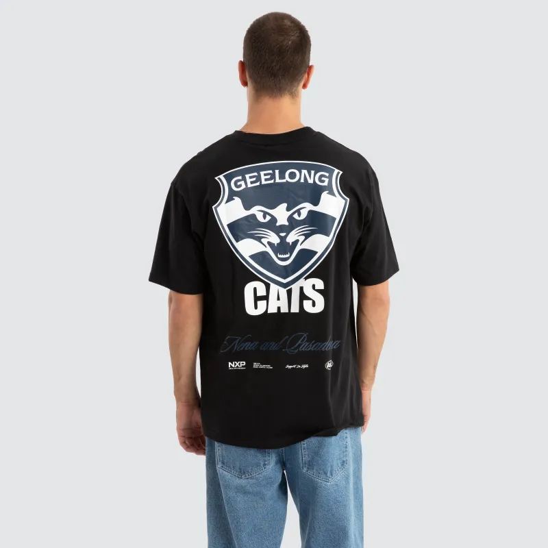 Geelong Cats AFL Season Tee Jet Black sold by Neverland