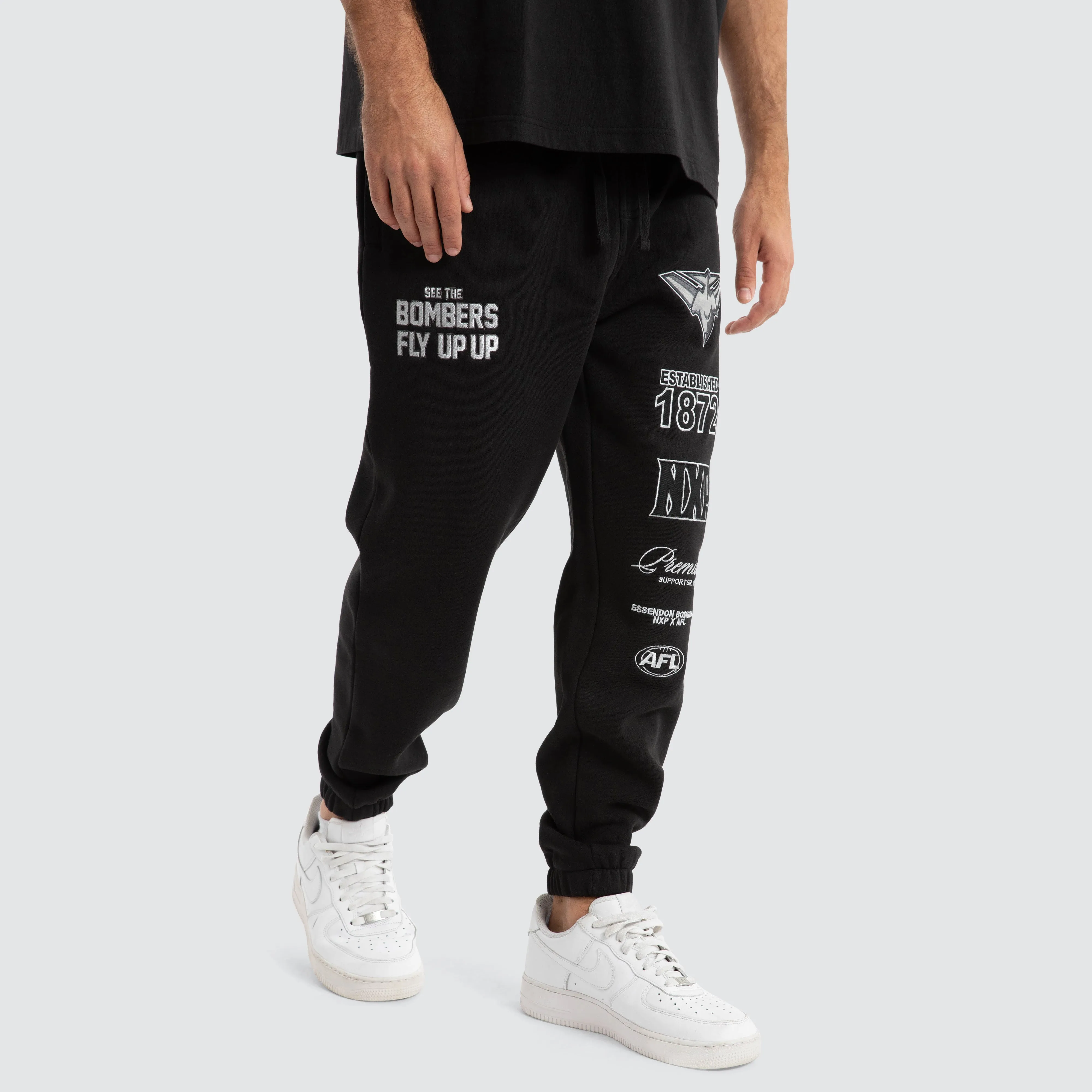 Essendon Bombers AFL Mono Trackpants Jet Black sold by Neverland product image thumbnail 5