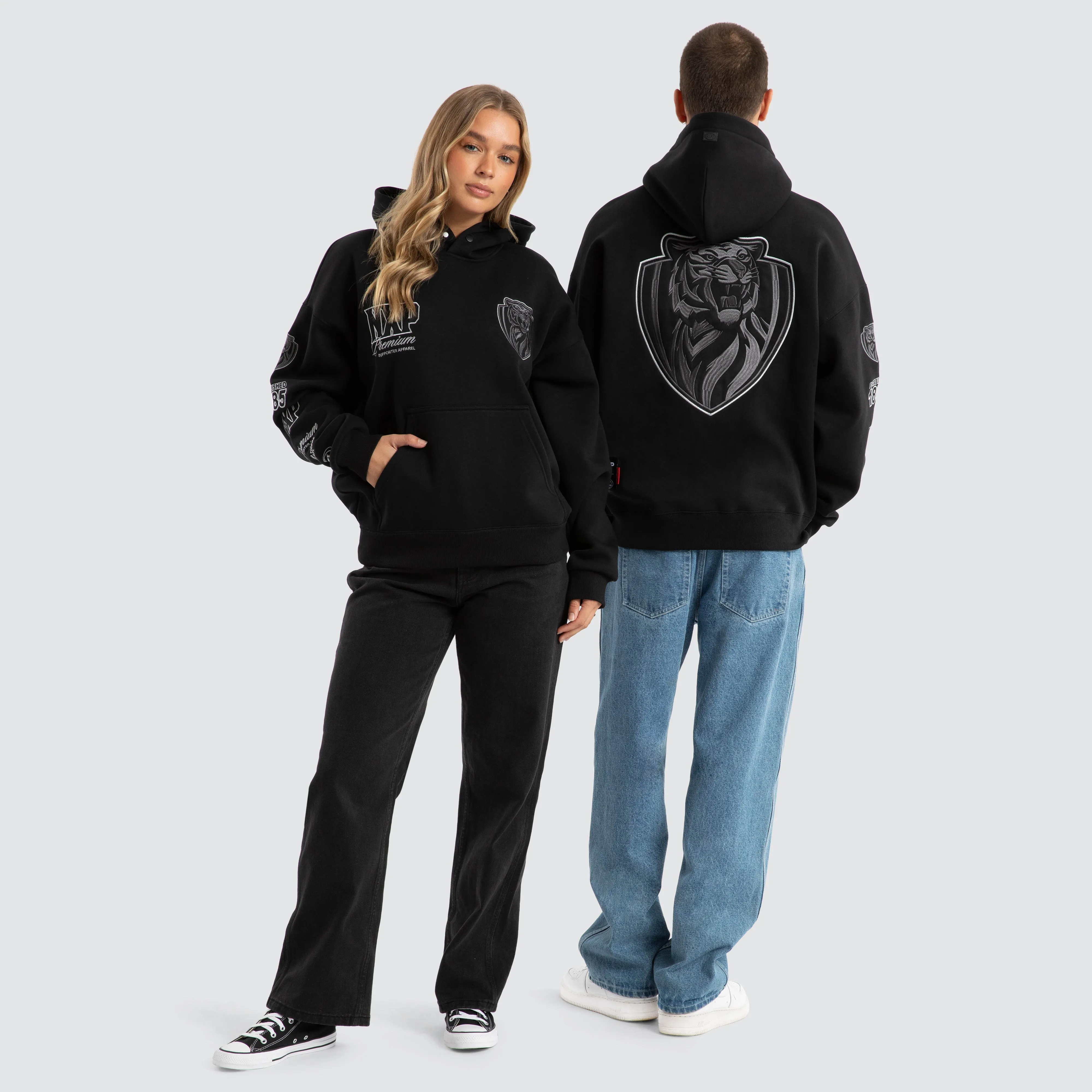 Richmond Tigers AFL Mono Hoodie Jet Black sold by Neverland product image thumbnail 2