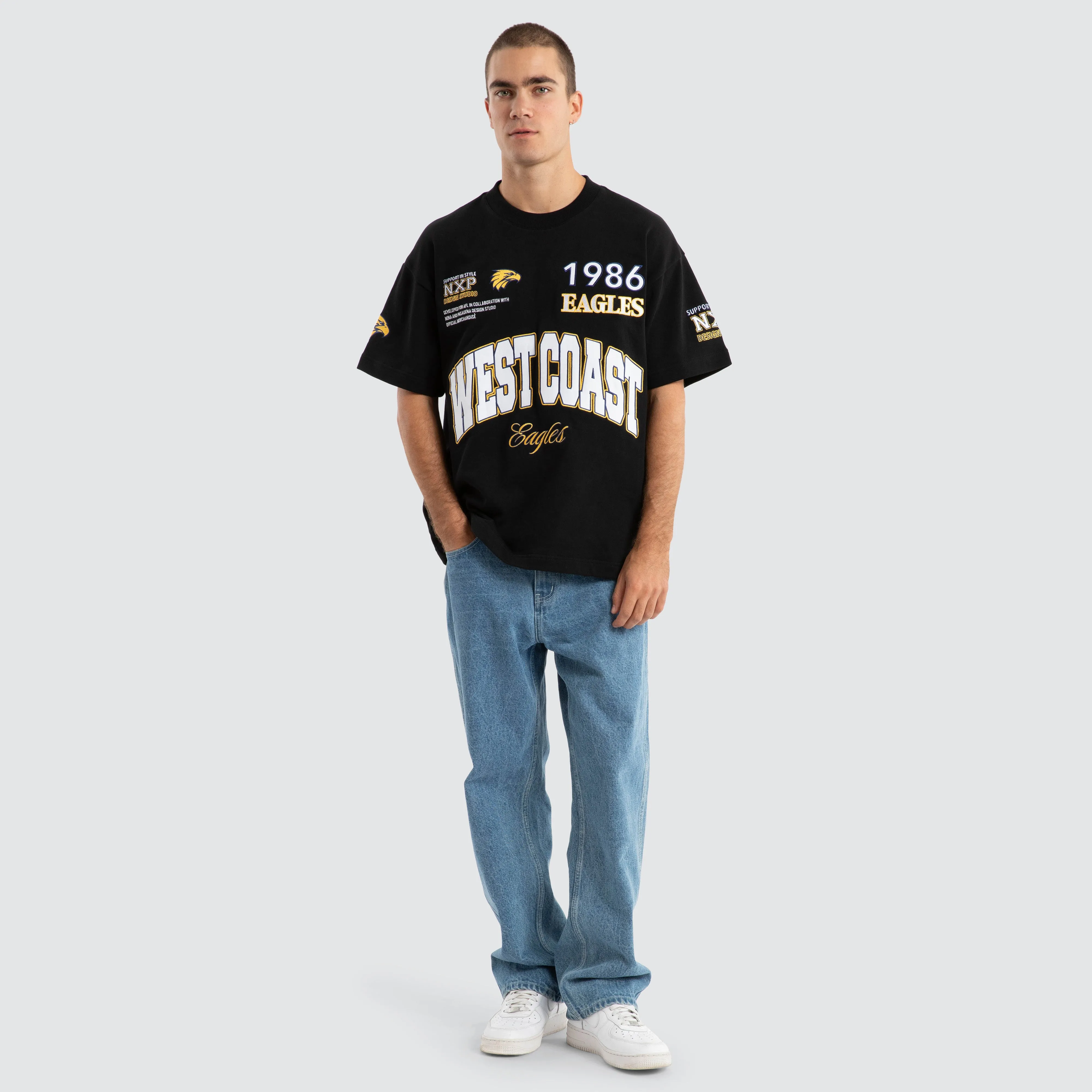 West Coast Eagles AFL Academy Tee Jet Black sold by Neverland product image thumbnail 4