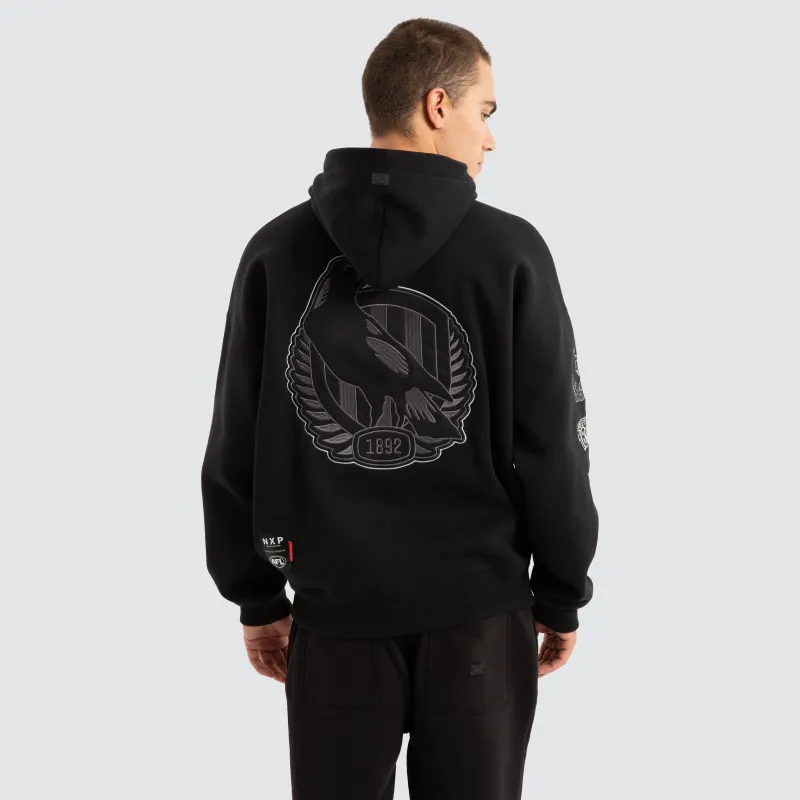 Collingwood Magpies AFL Mono Hoodie Jet Black sold by Neverland