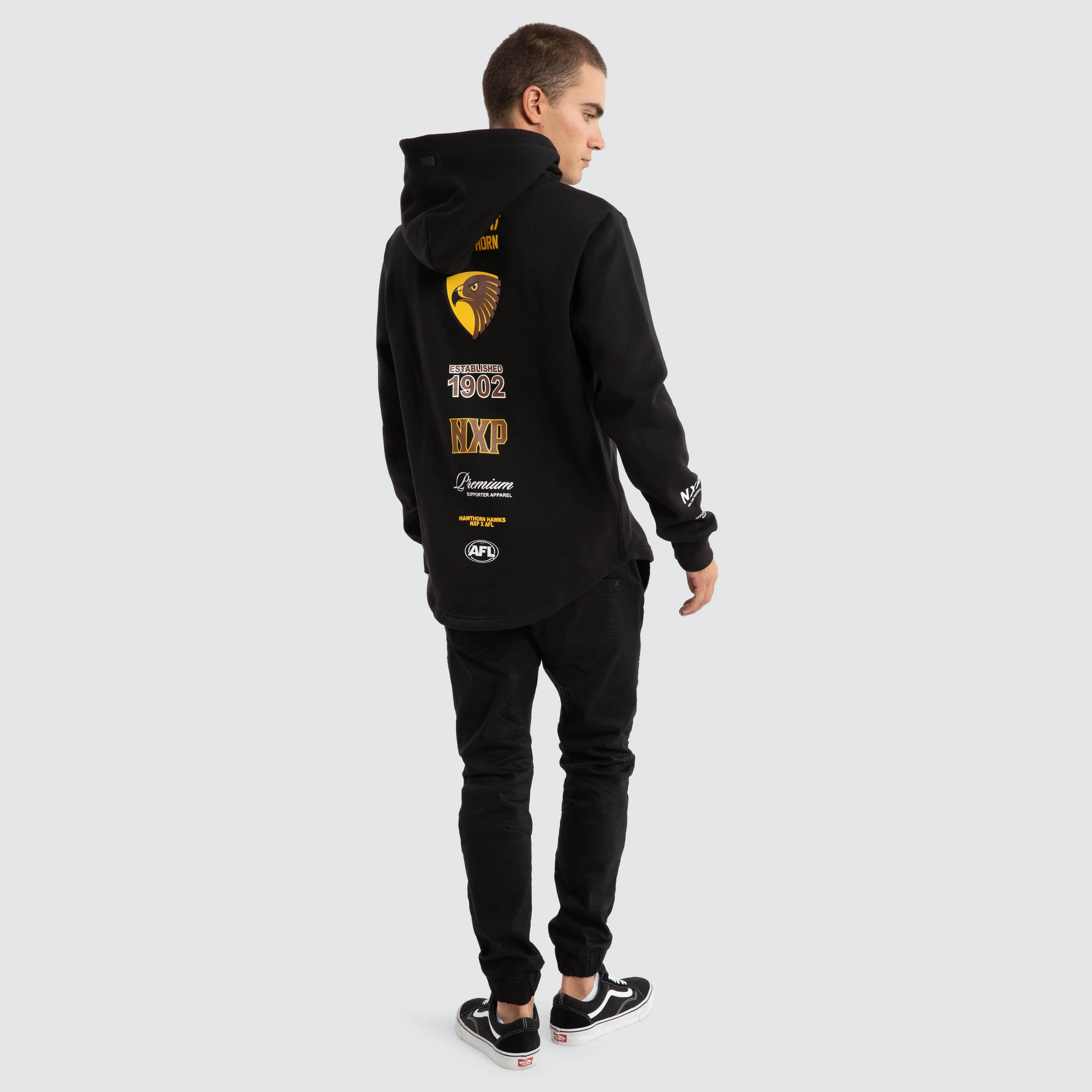 Hawthorn Hawks AFL Spine Hoodie Jet Black sold by Neverland product image thumbnail 5