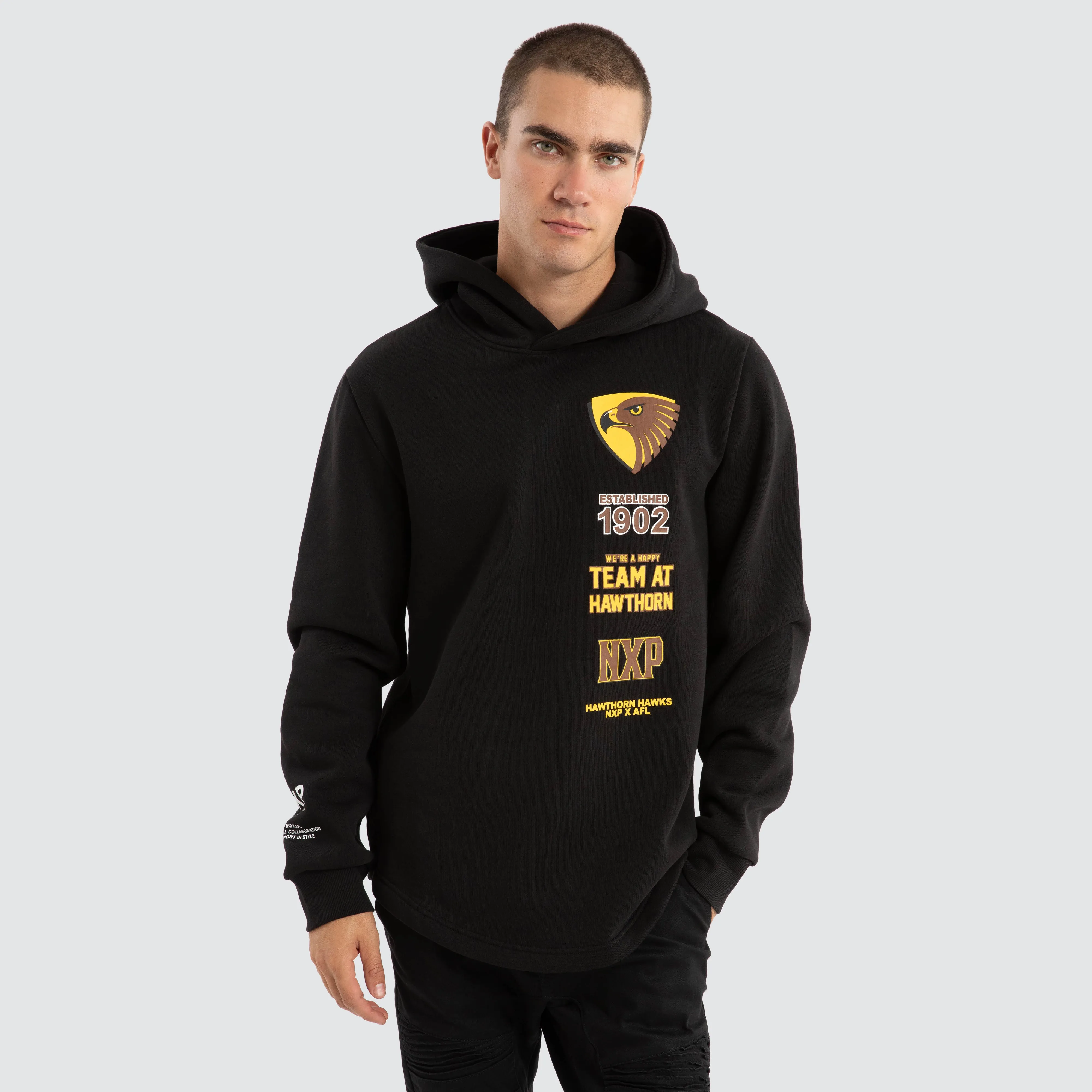 Hawthorn Hawks AFL Spine Hoodie Jet Black sold by Neverland product image thumbnail 2