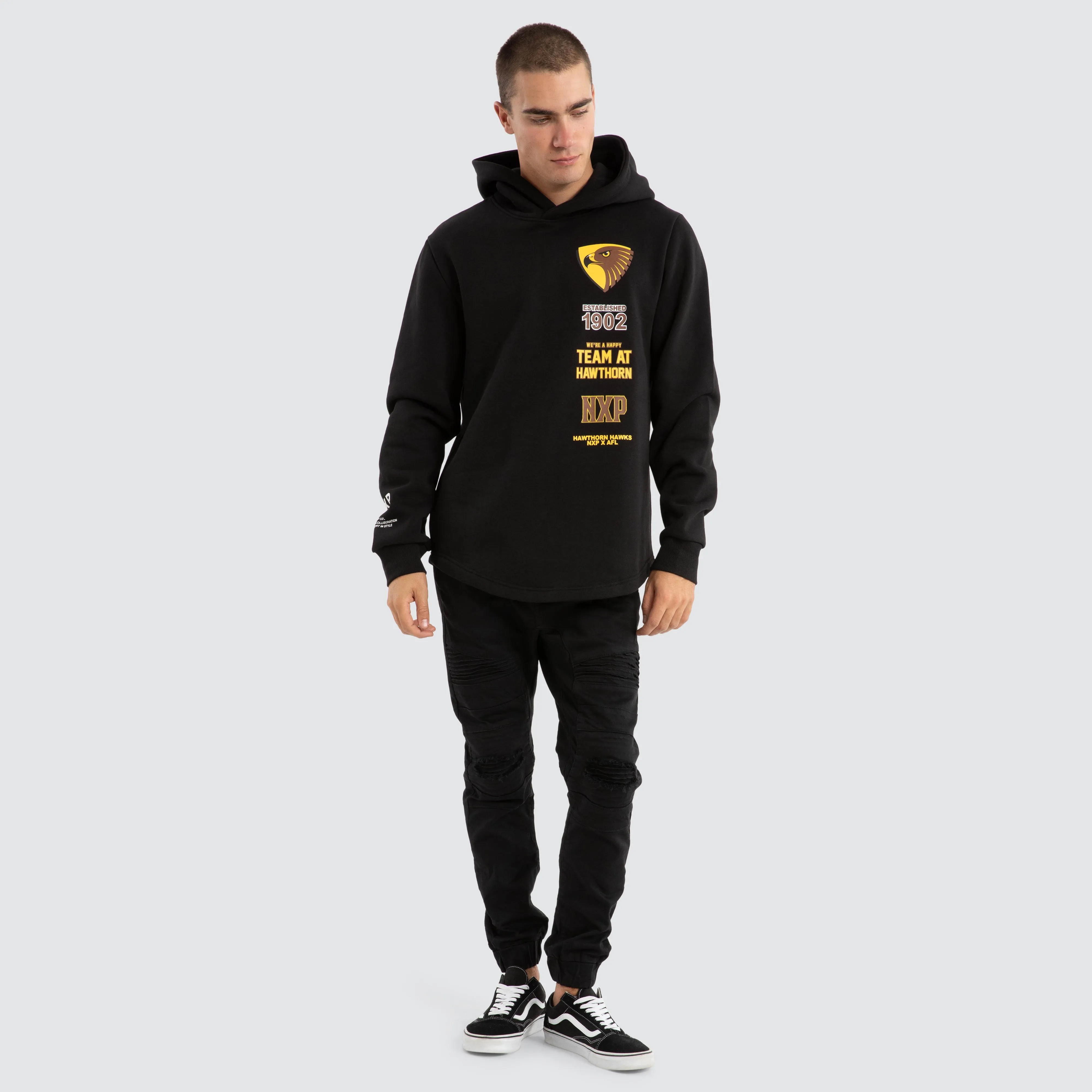 Hawthorn Hawks AFL Spine Hoodie Jet Black sold by Neverland product image thumbnail 3