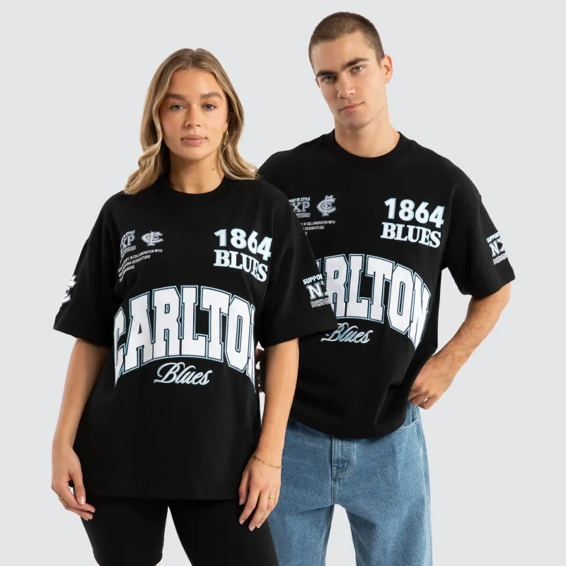 Carlton Blues AFL Academy Tee Jet Black sold by Neverland