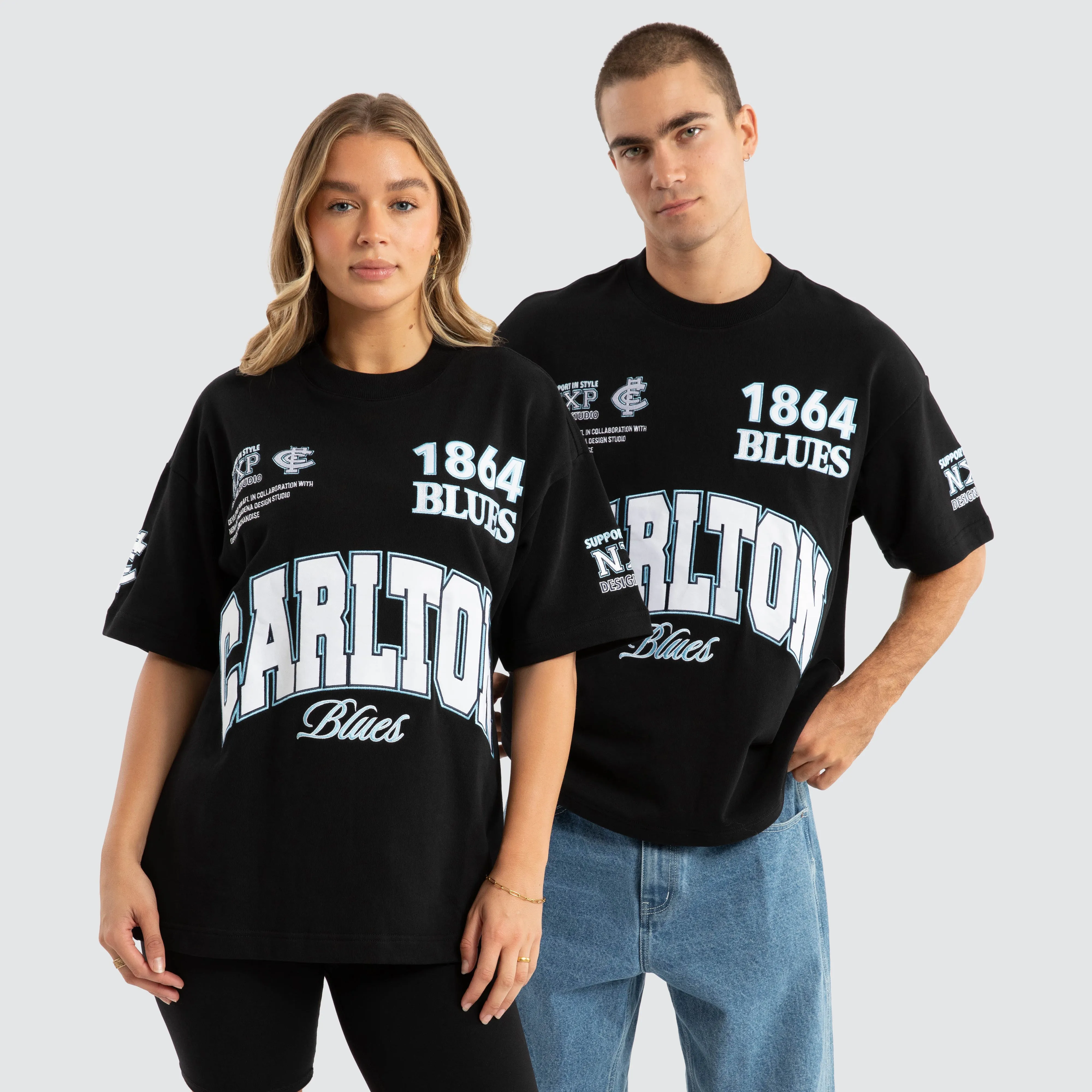 Carlton Blues AFL Academy Tee Jet Black sold by Neverland