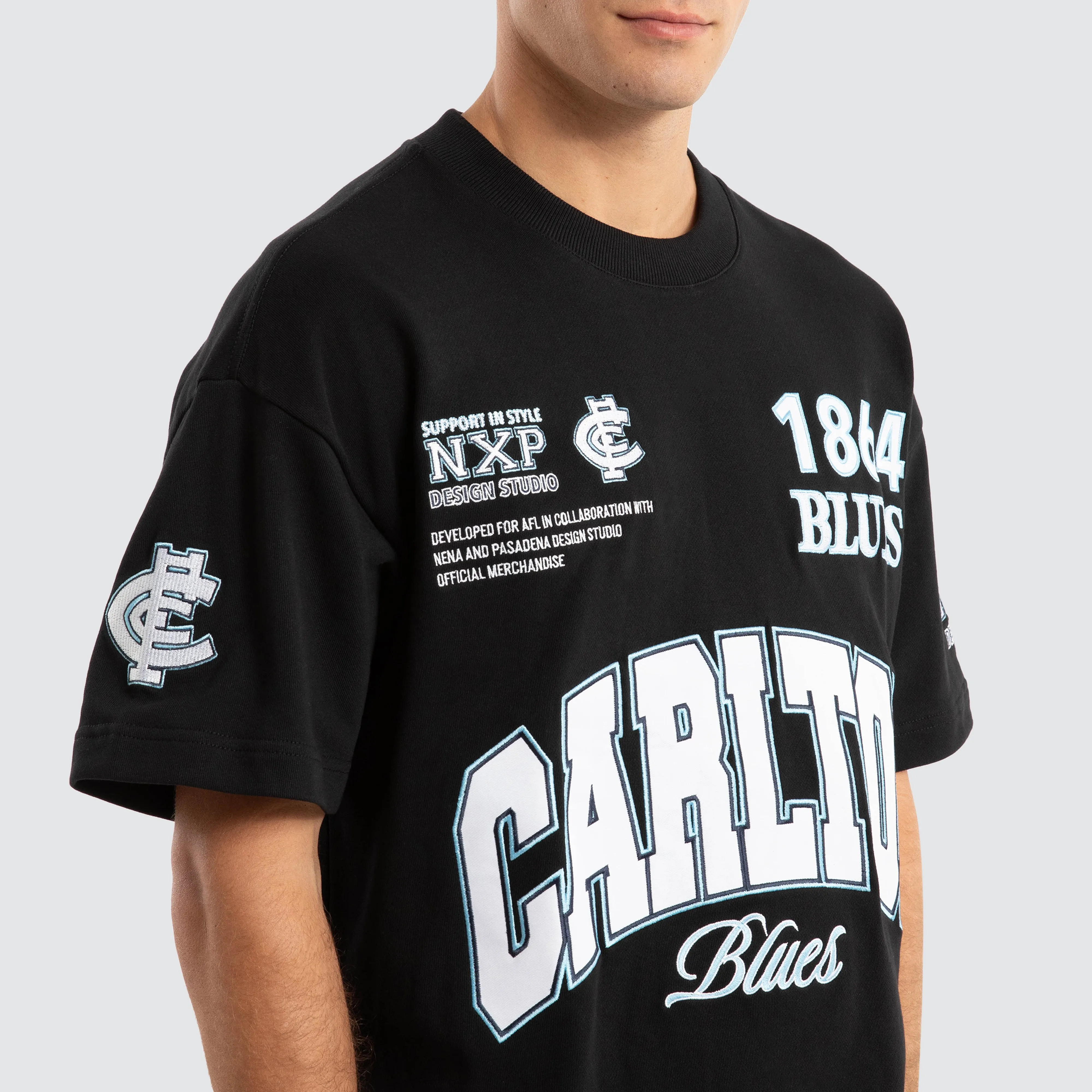Carlton Blues AFL Academy Tee Jet Black sold by Neverland product image thumbnail 4