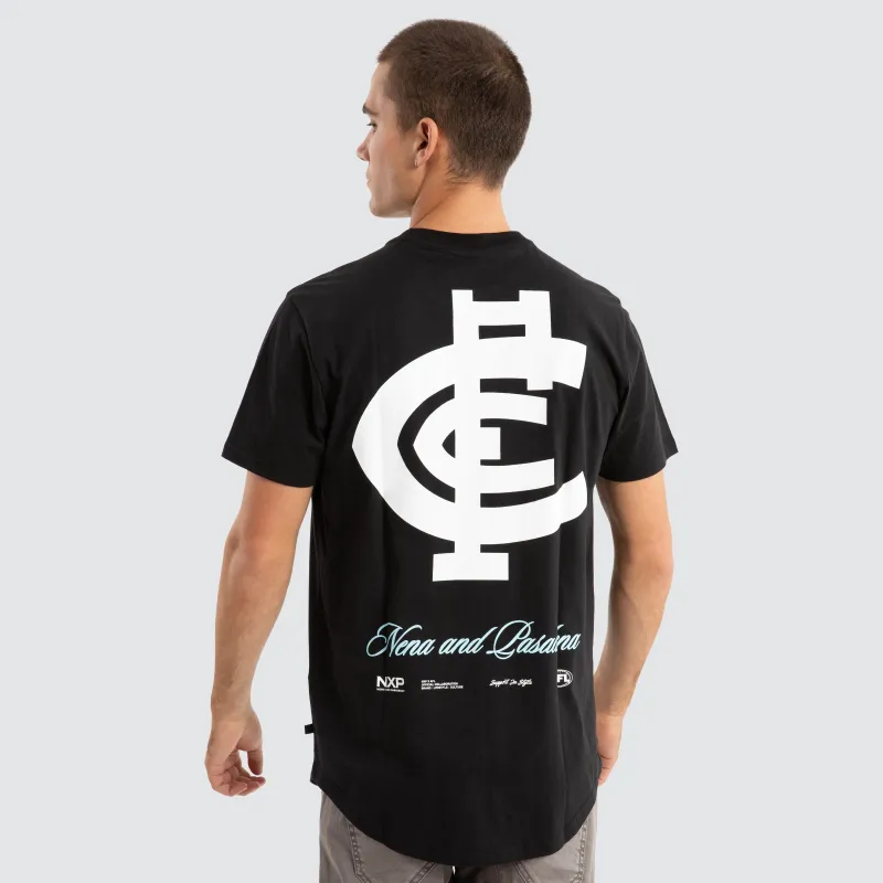 Carlton Blues AFL Prime Tee Jet Black sold by Neverland