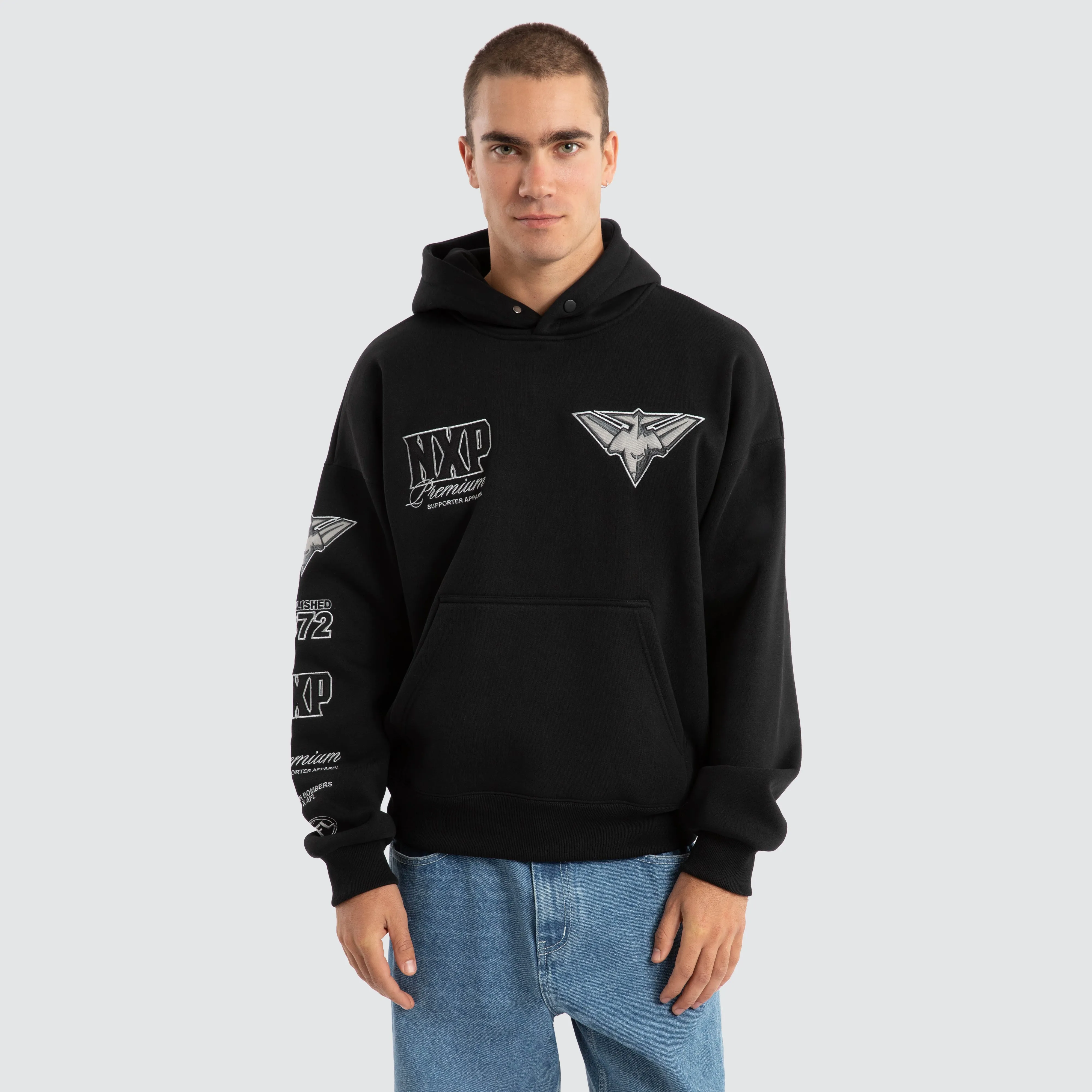 Essendon Bombers AFL Mono Hoodie Jet Black sold by Neverland product image thumbnail 4