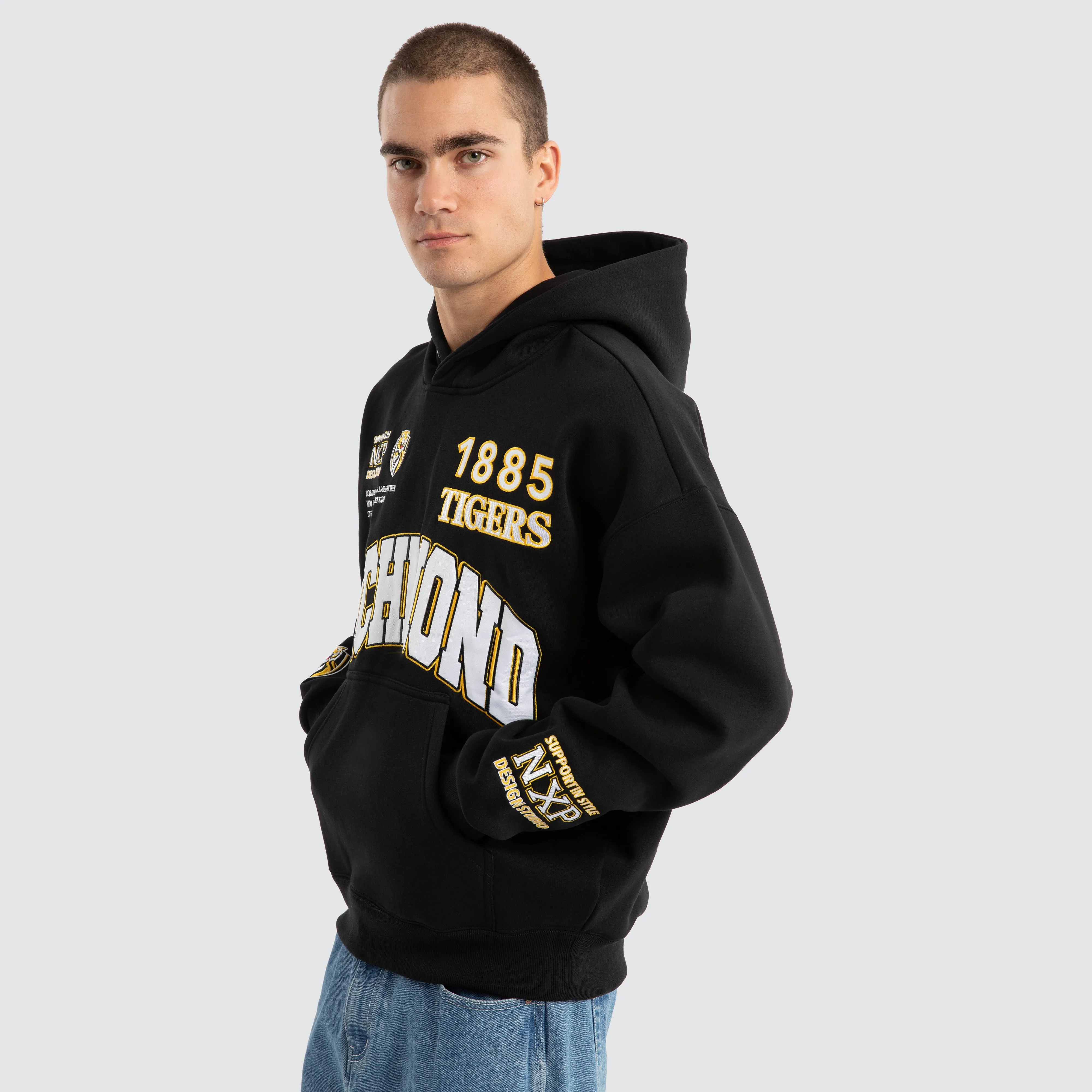 Richmond Tigers AFL Academy Hoodie Jet Black sold by Neverland product image thumbnail 5