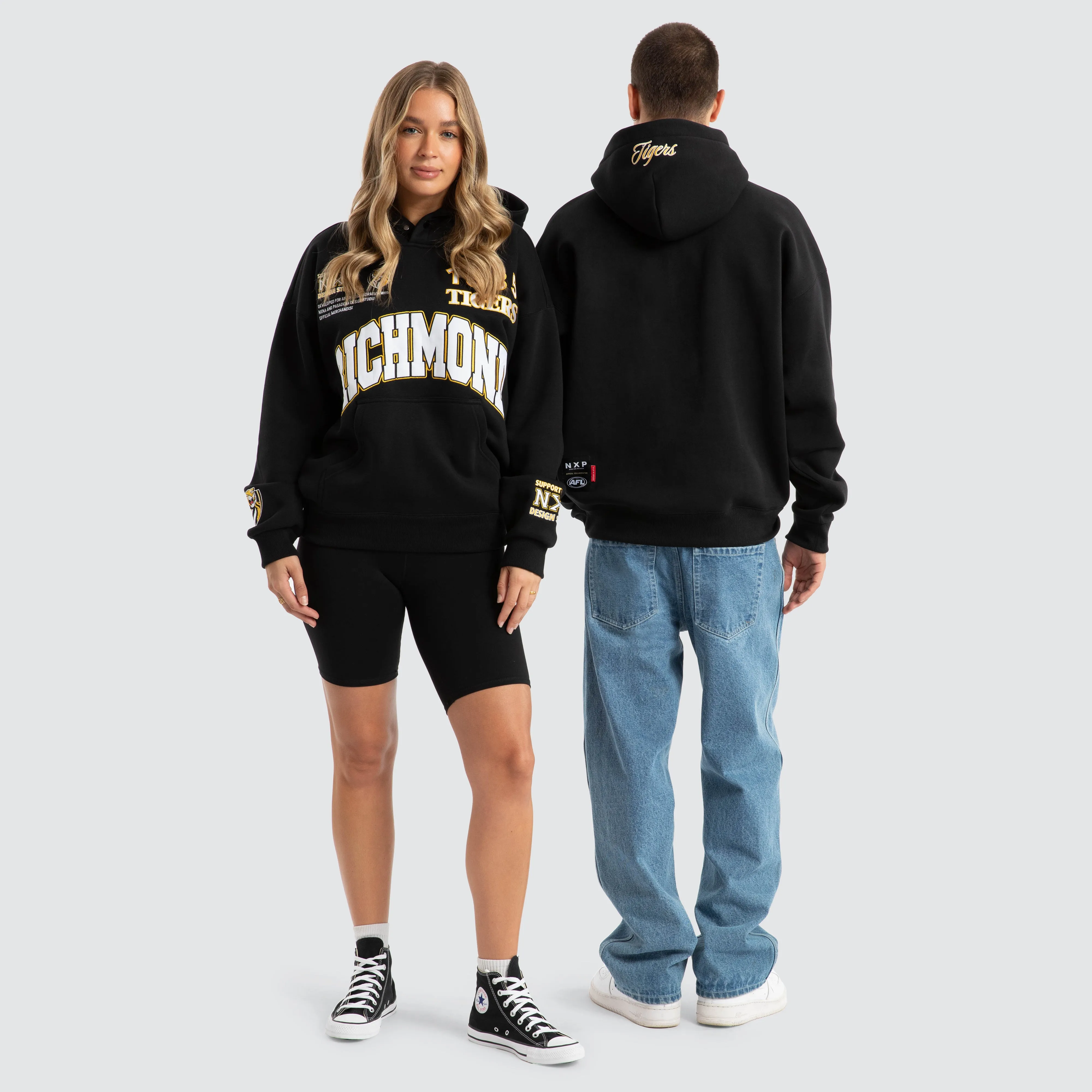 Richmond Tigers AFL Academy Hoodie Jet Black sold by Neverland product image thumbnail 3