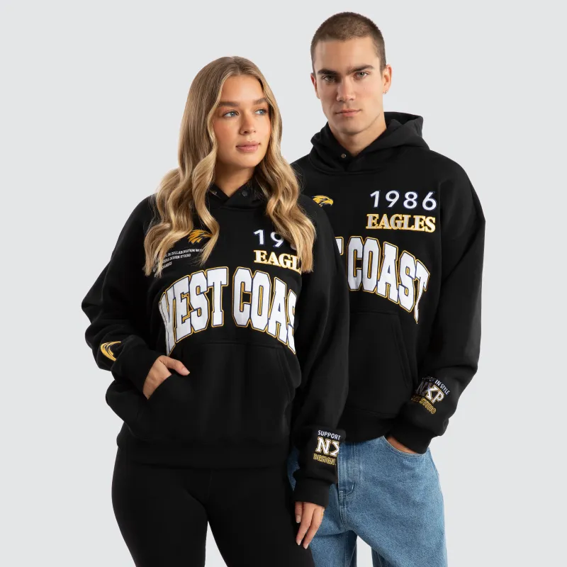 West Coast Eagles AFL Academy Hoodie Jet Black sold by Neverland
