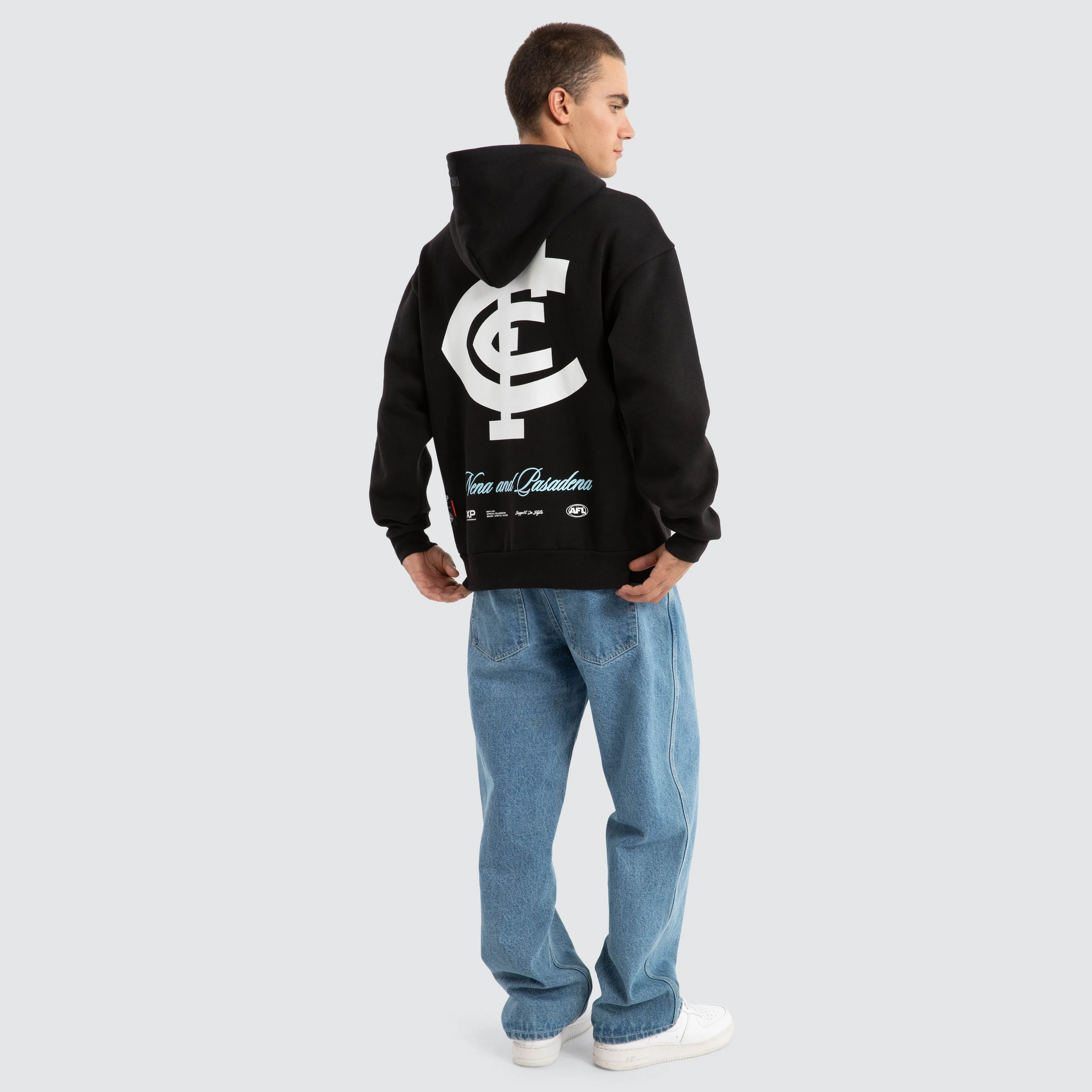 Carlton Blues AFL Season Hoodie Jet Black sold by Neverland product image thumbnail 5