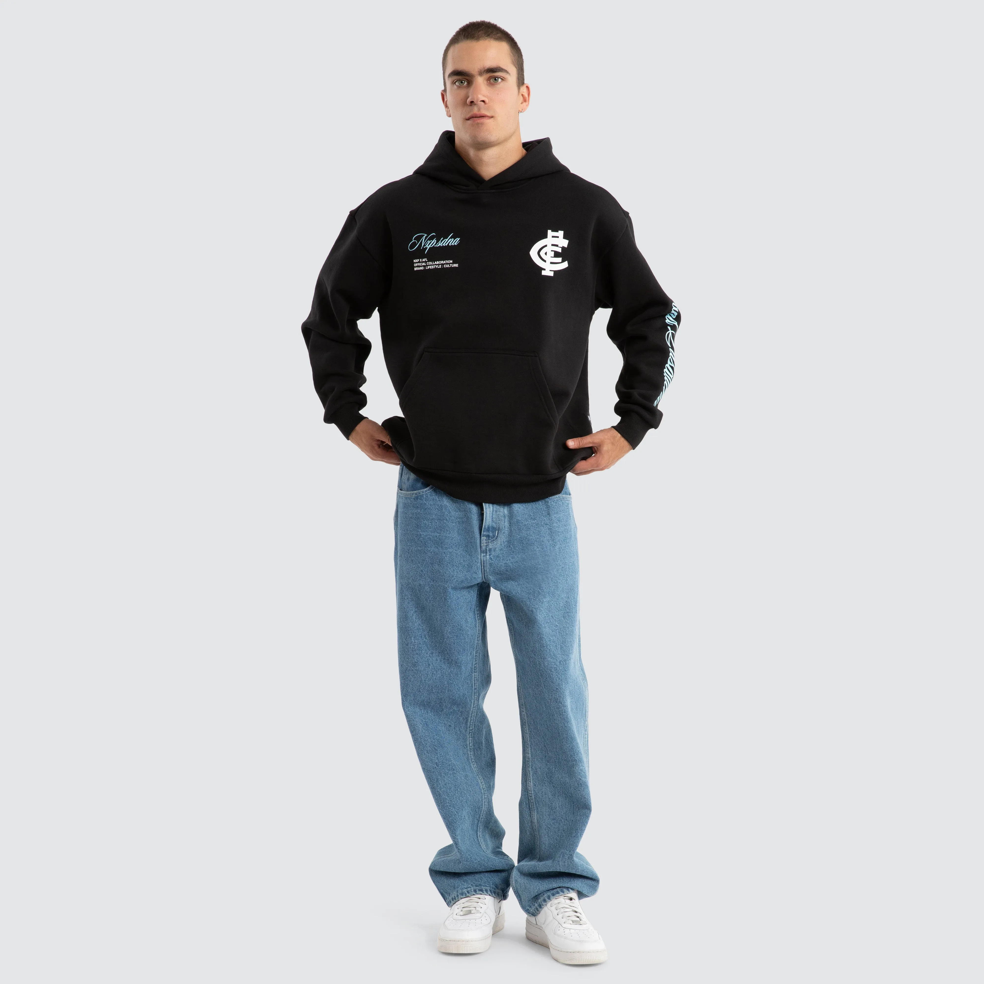 Carlton Blues AFL Season Hoodie Jet Black sold by Neverland product image thumbnail 3
