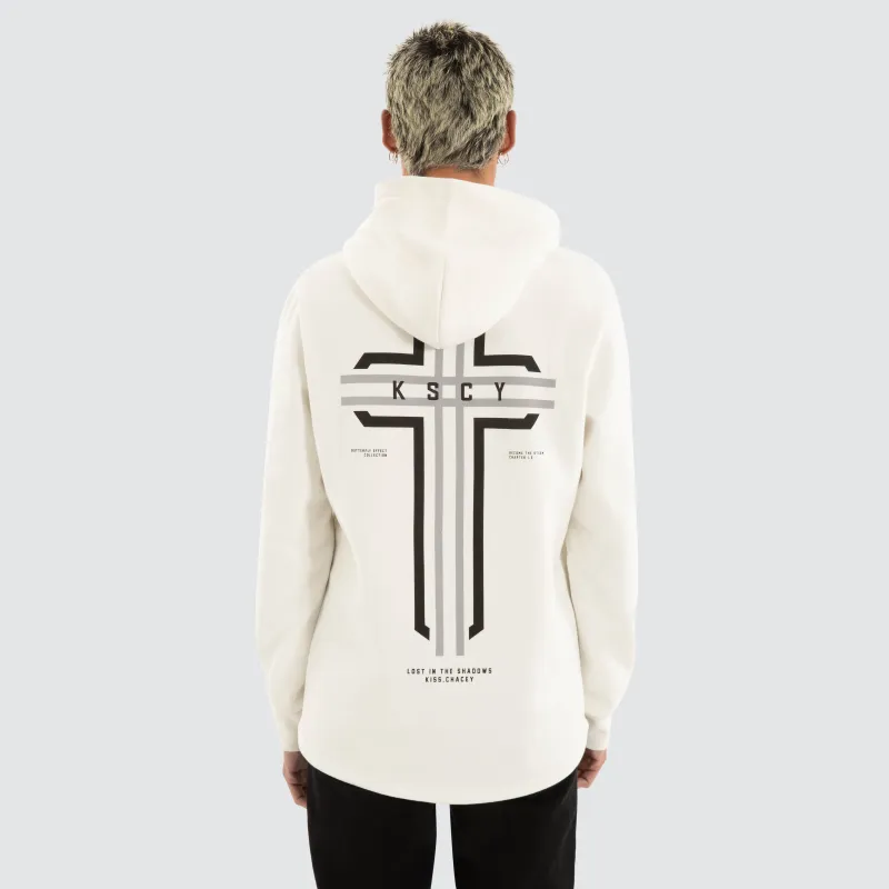 Outpost Dual Curved Hoodie Blanc de Blanc sold by Neverland