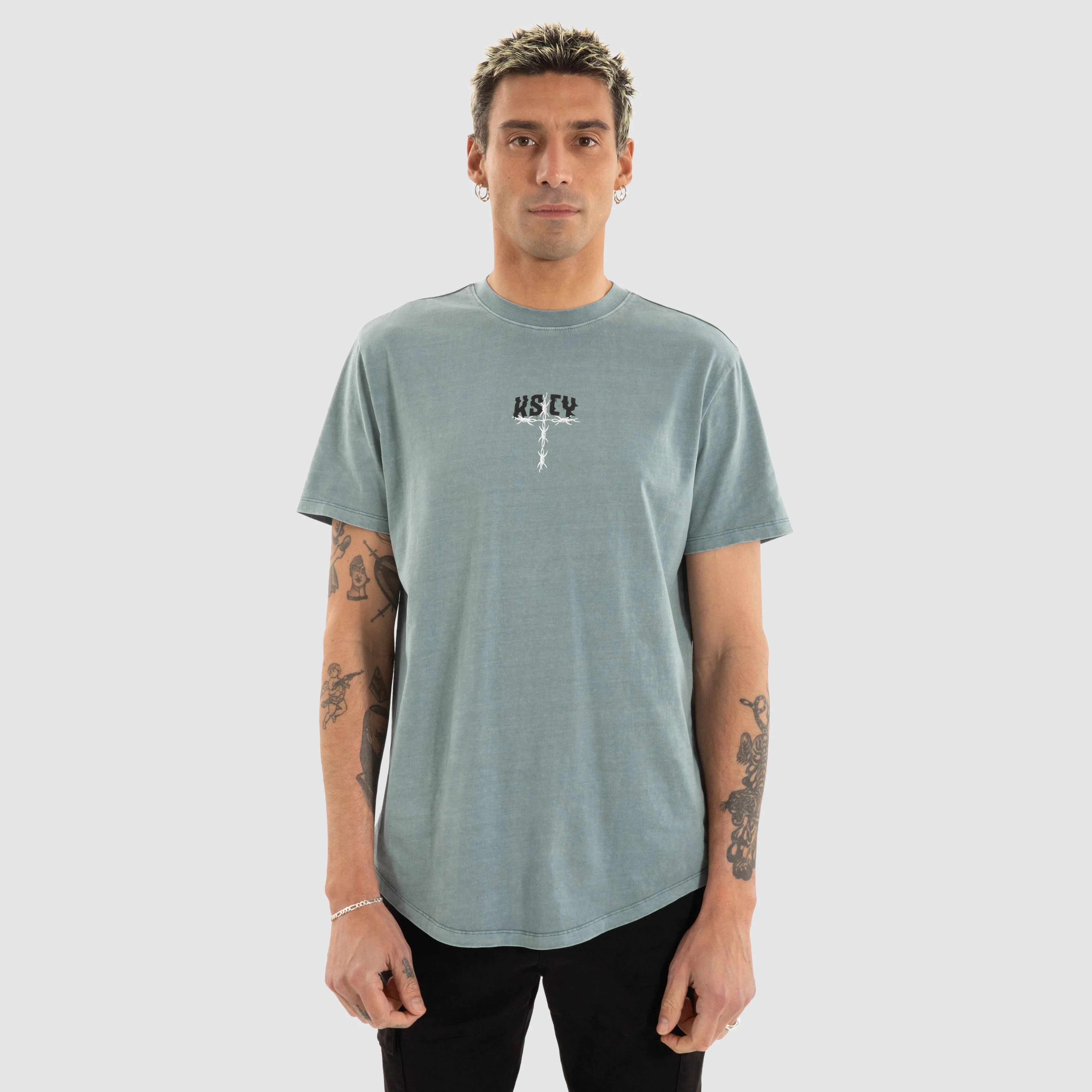 Glacier Dual Curved Tee Pigment trooper sold by Neverland product image thumbnail 3