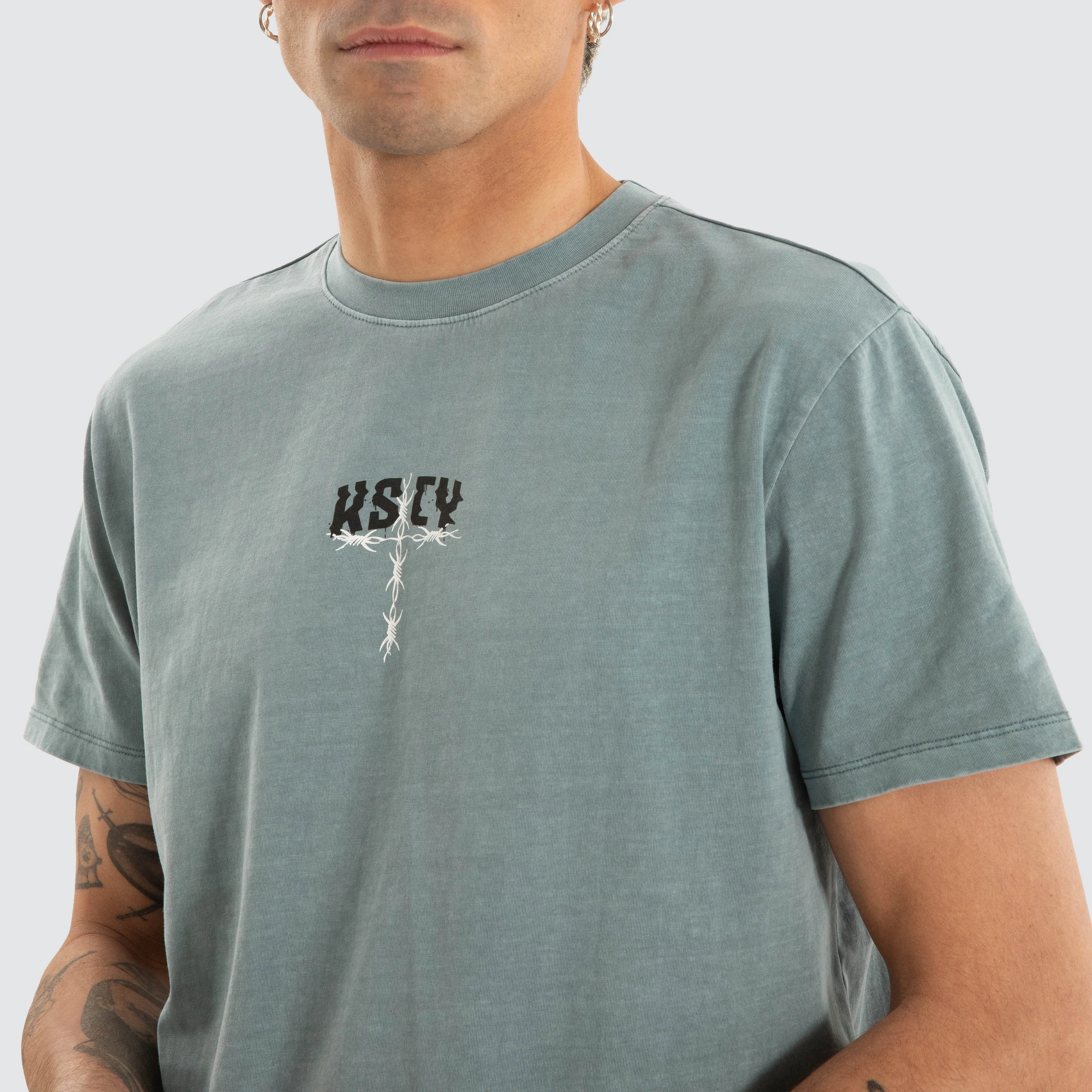 Glacier Dual Curved Tee Pigment trooper sold by Neverland product image thumbnail 5