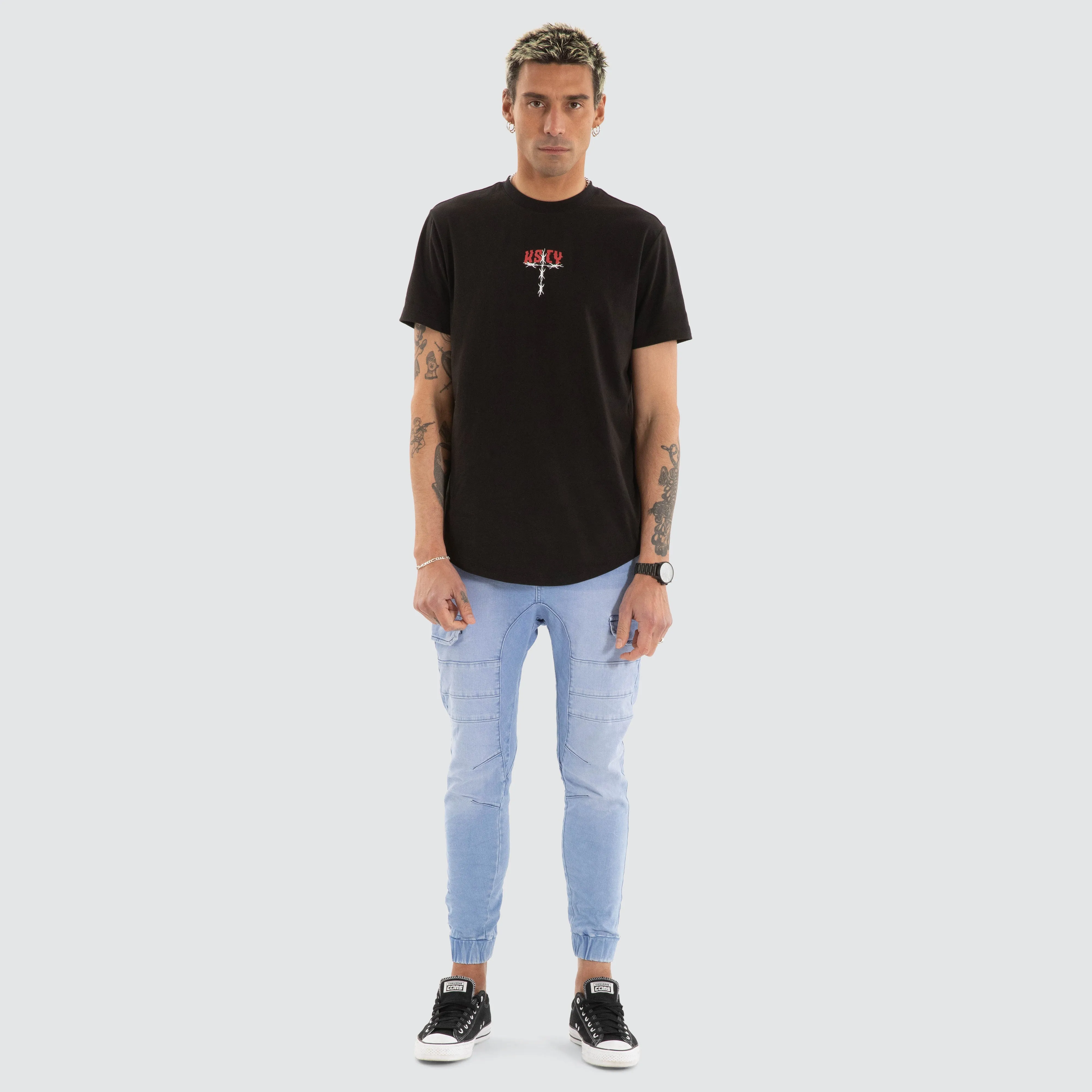 Glacier Dual Curved Tee Jet Black sold by Neverland product image thumbnail 2