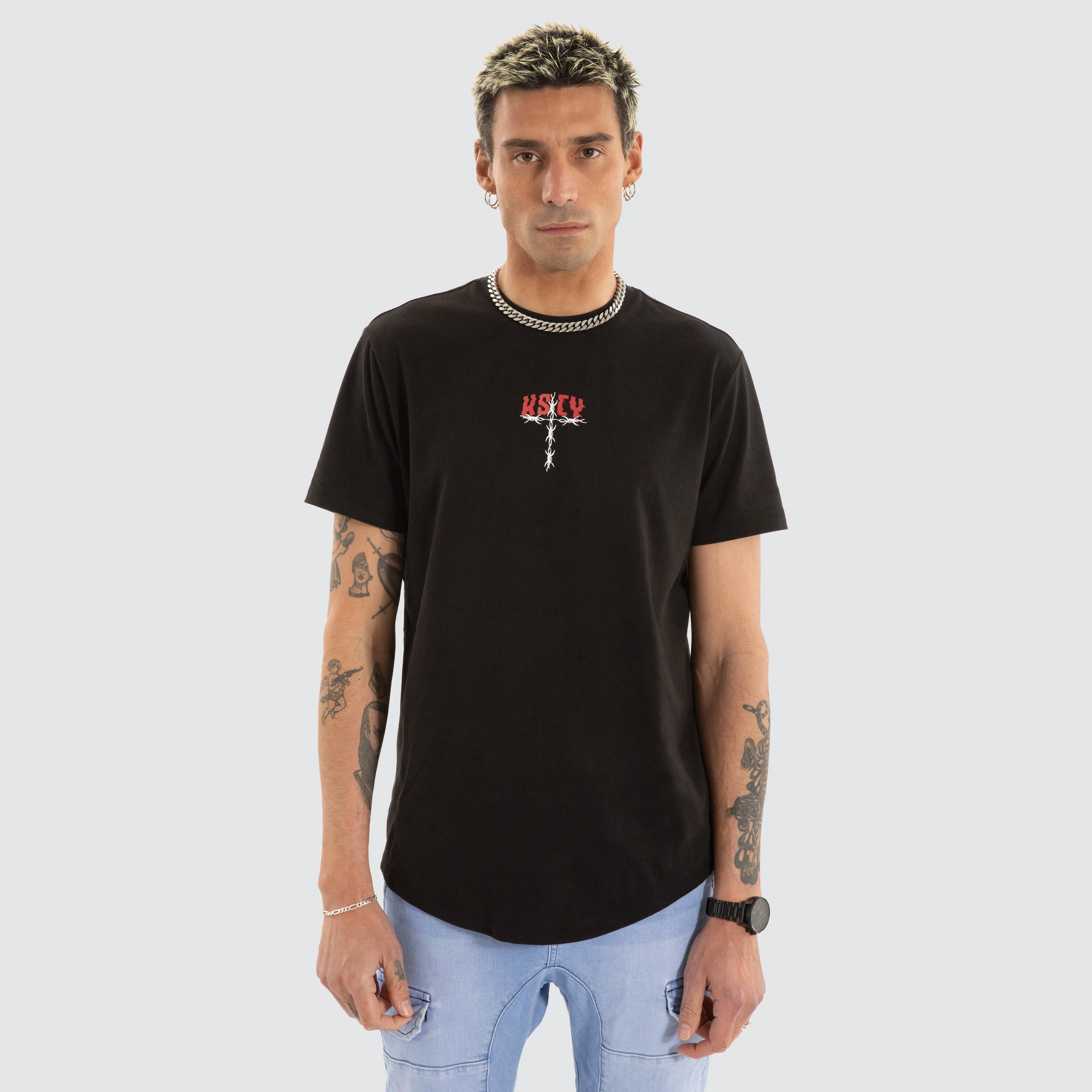 Glacier Dual Curved Tee Jet Black sold by Neverland product image thumbnail 3
