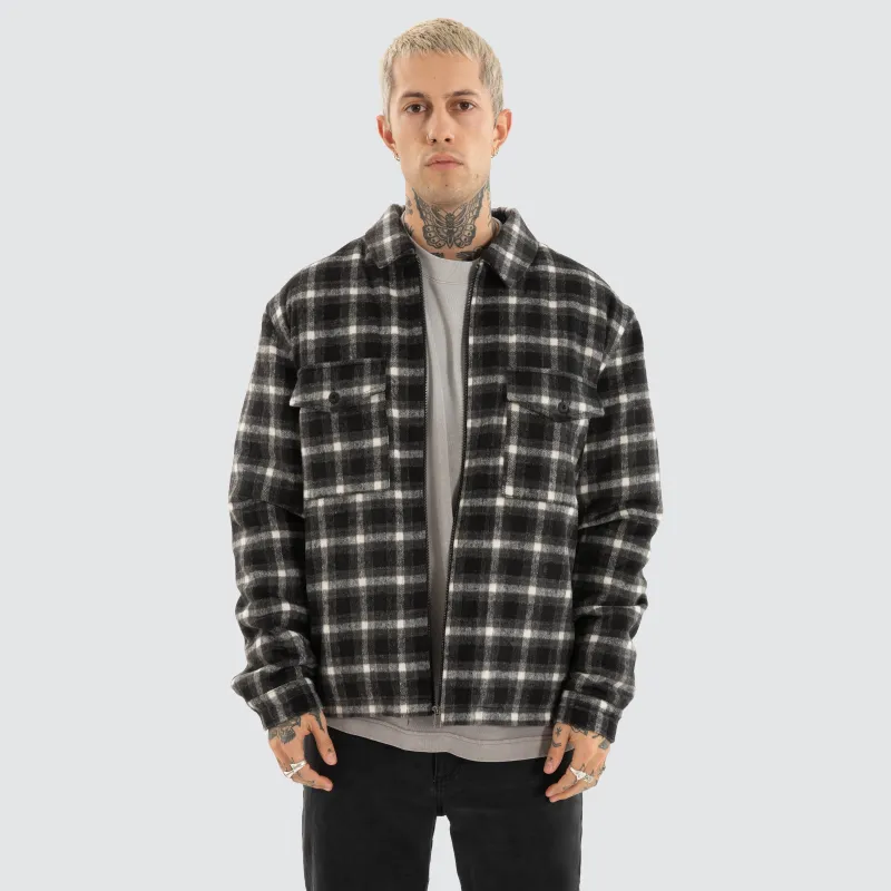 Cradle Overshirt Jacket Grey Check sold by Neverland