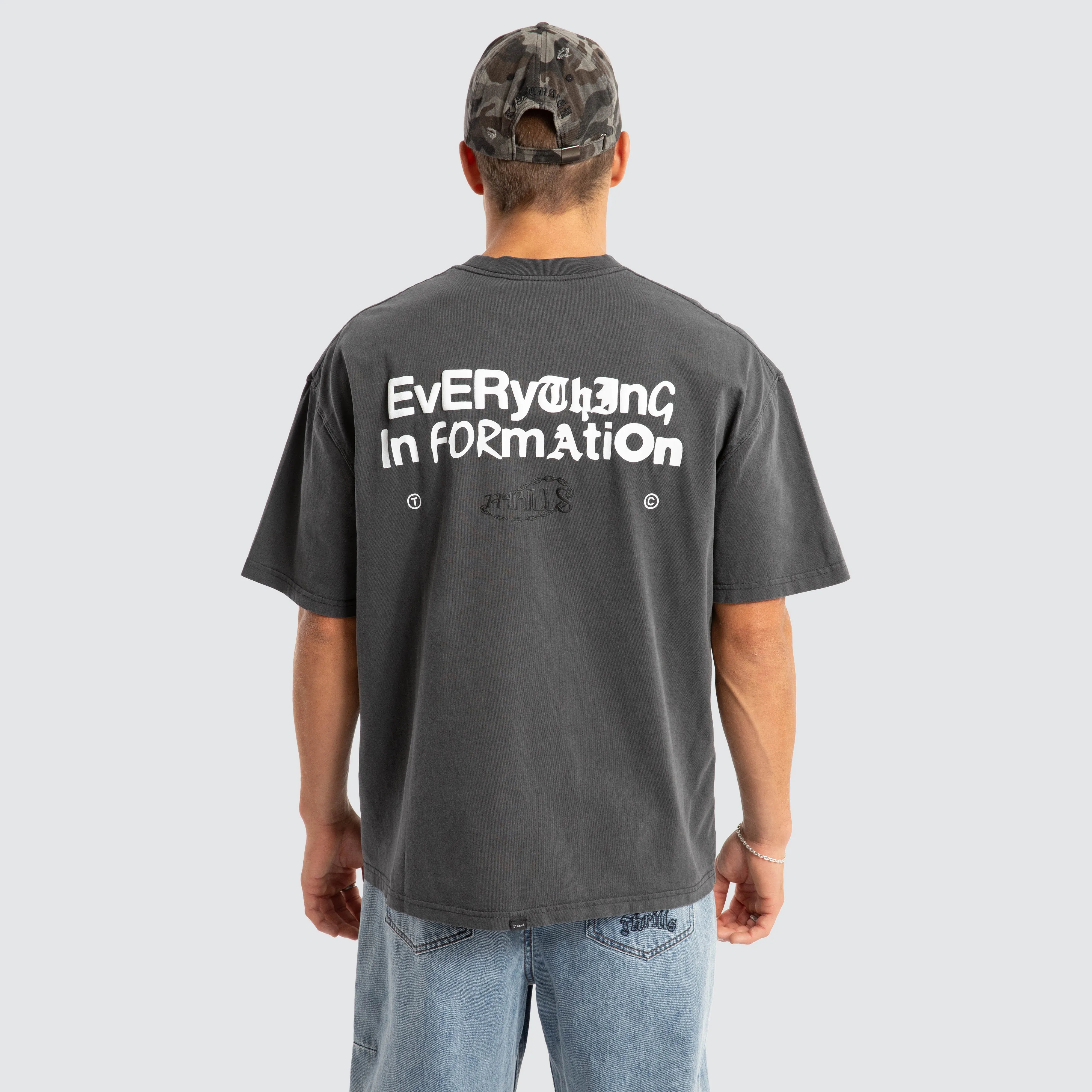 Chain Of Formation Box Fit Tee Grey sold by Neverland product image thumbnail 4