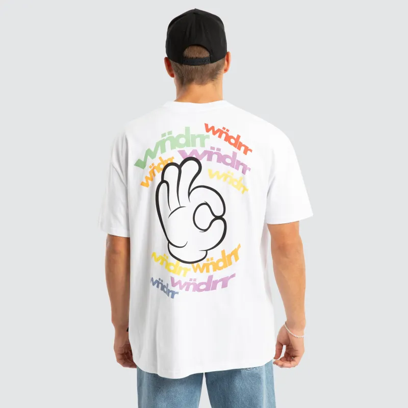 Ribbon Box Fit Tee White sold by Neverland
