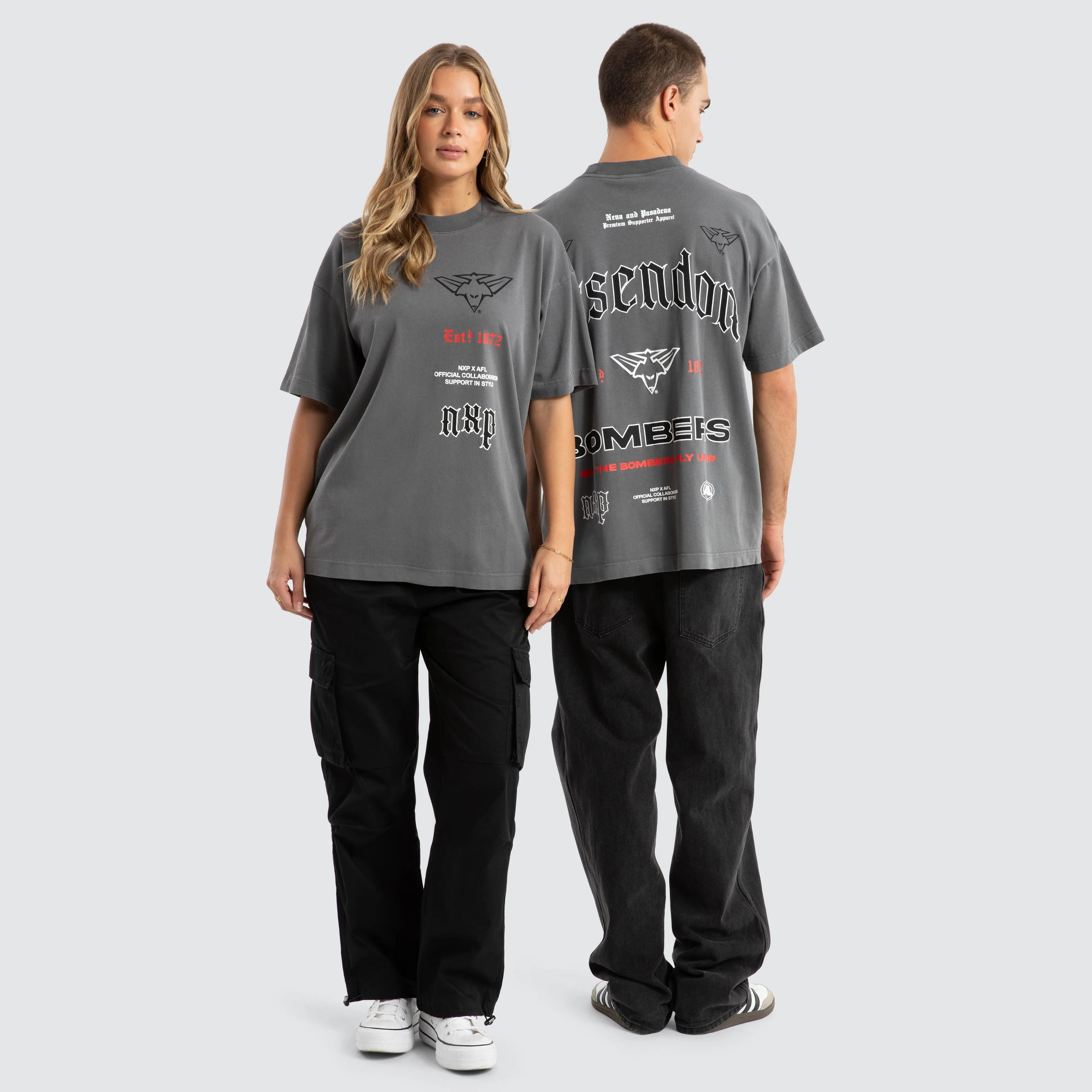 Essendon Stack Tee Pigment Charcoal sold by Neverland product image thumbnail 3