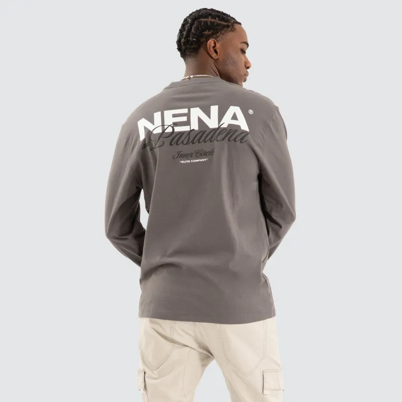 Public Relaxed Longsleeve Tee Charcoal sold by Neverland