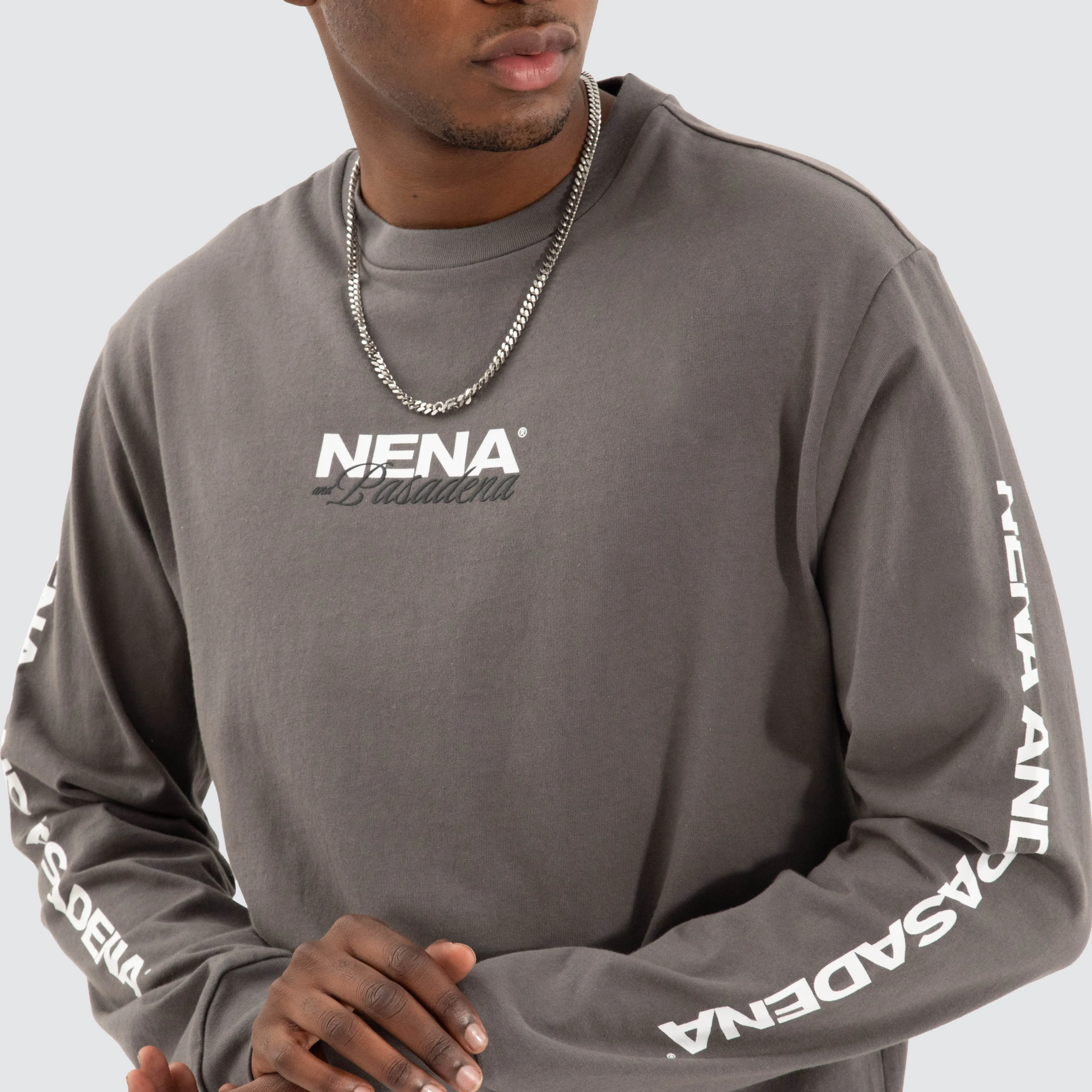 Public Relaxed Longsleeve Tee Charcoal sold by Neverland product image thumbnail 5