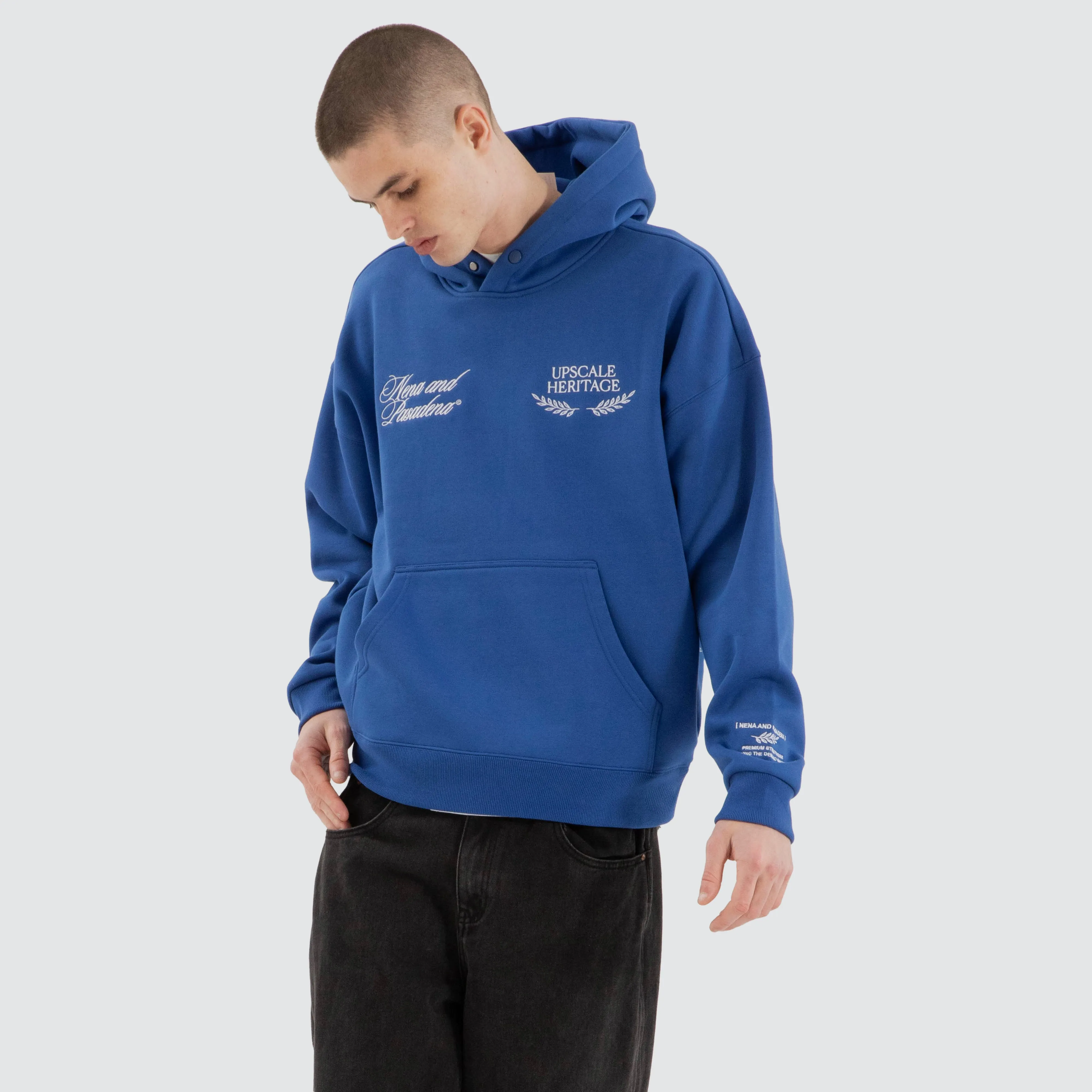 Etiquette Box Fit Hoodie Cobalt Blue sold by Neverland product image thumbnail 3