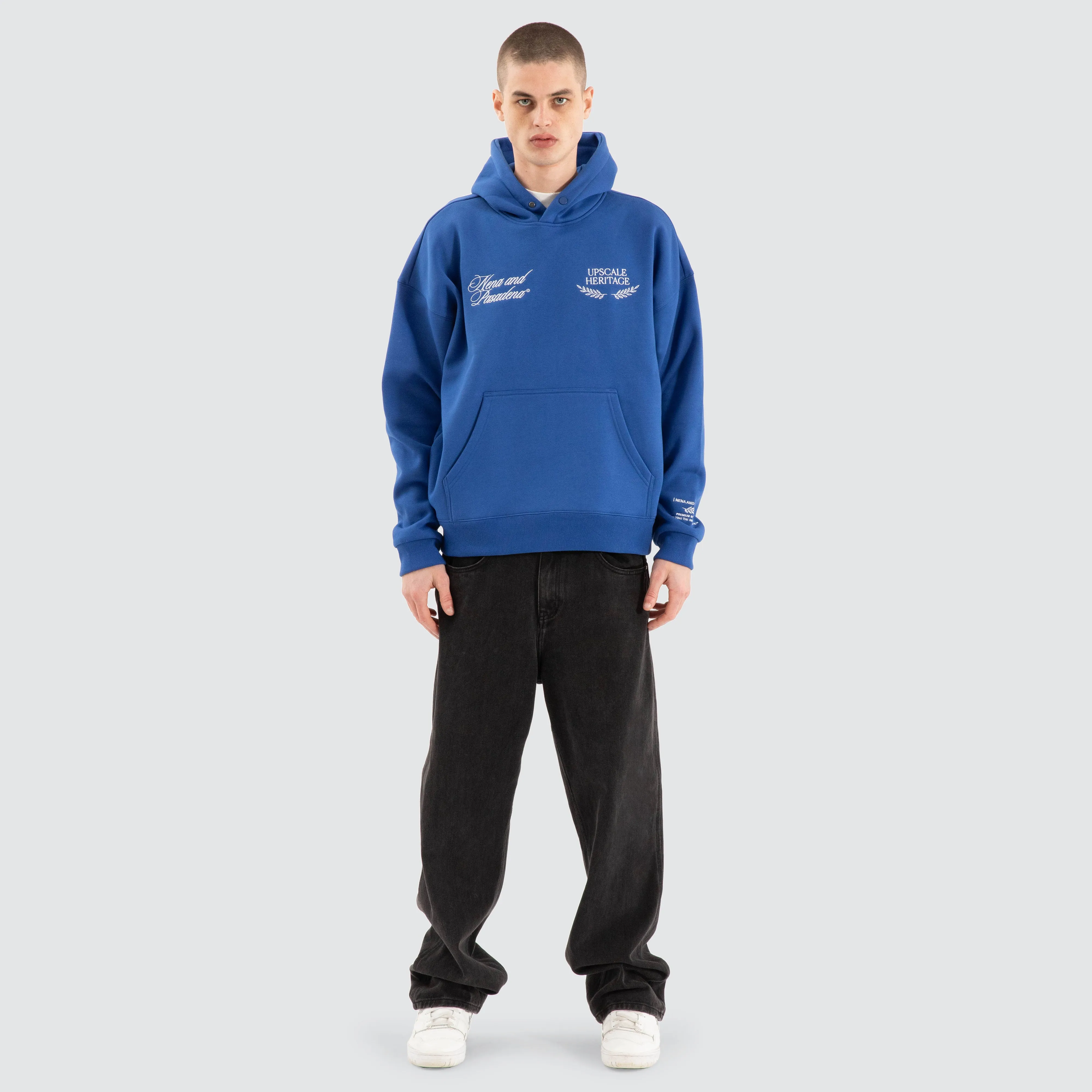 Etiquette Box Fit Hoodie Cobalt Blue sold by Neverland product image thumbnail 2