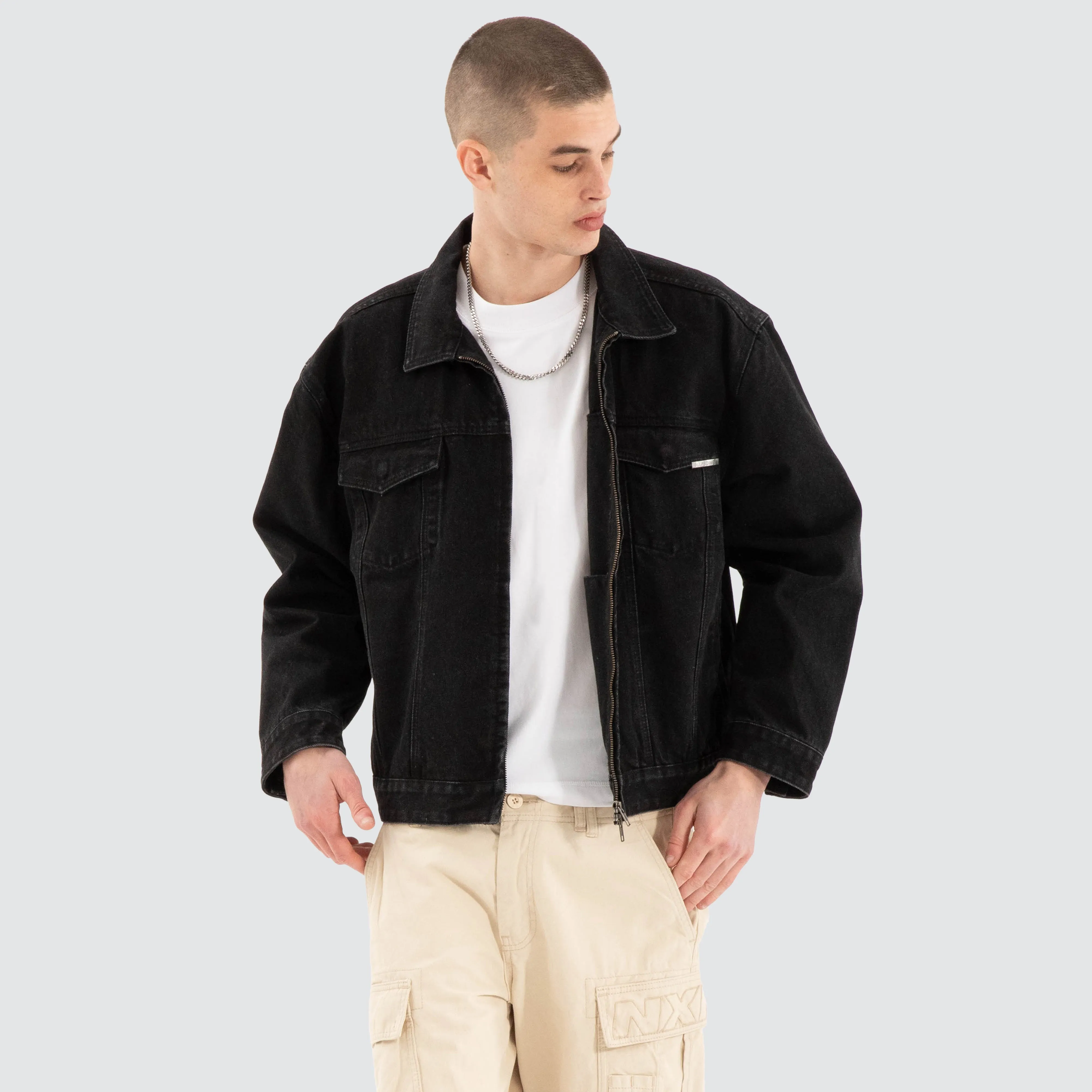 Divide Denim Jacket Jet Black sold by Neverland