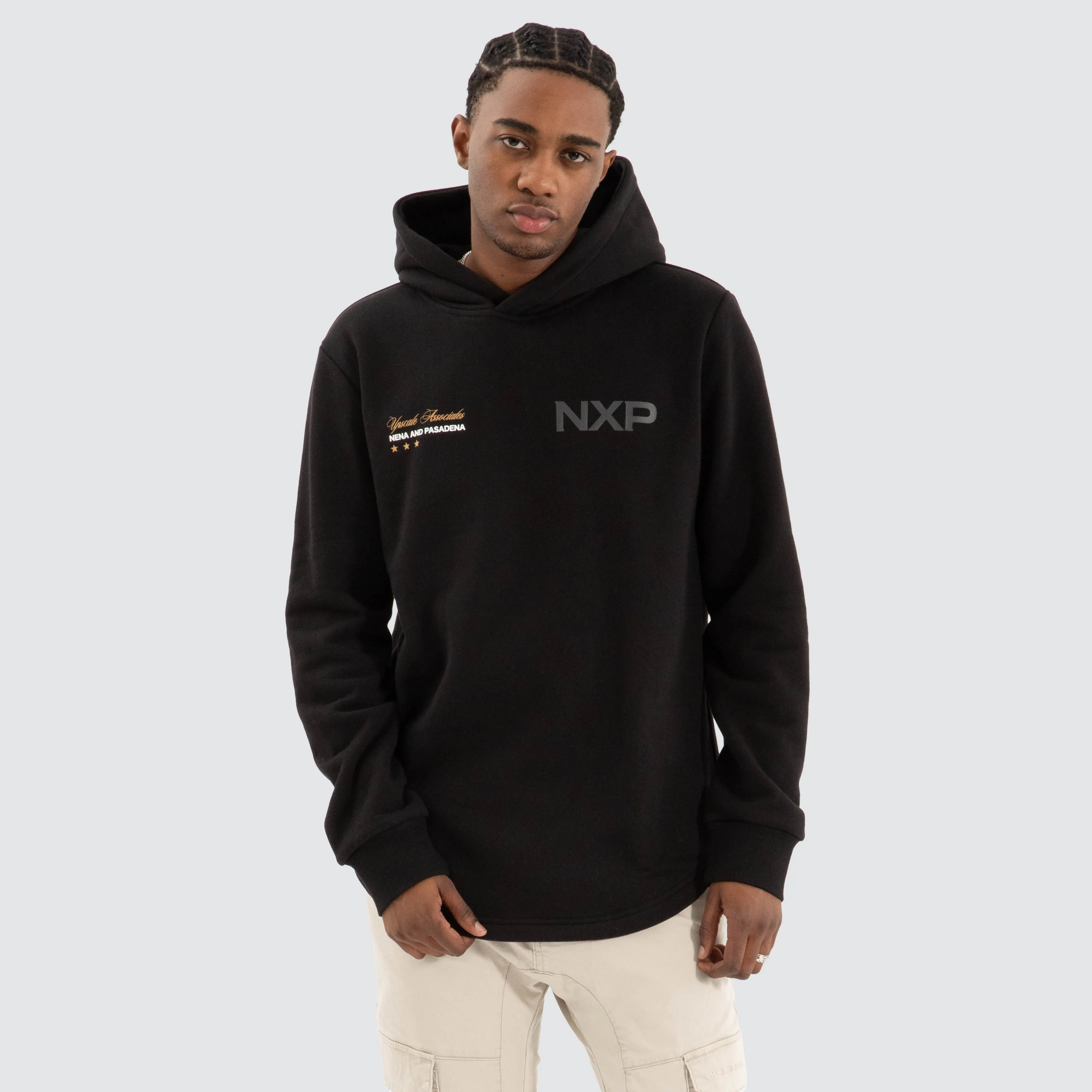Wild Dual Curved Hoodie Jet Black sold by Neverland