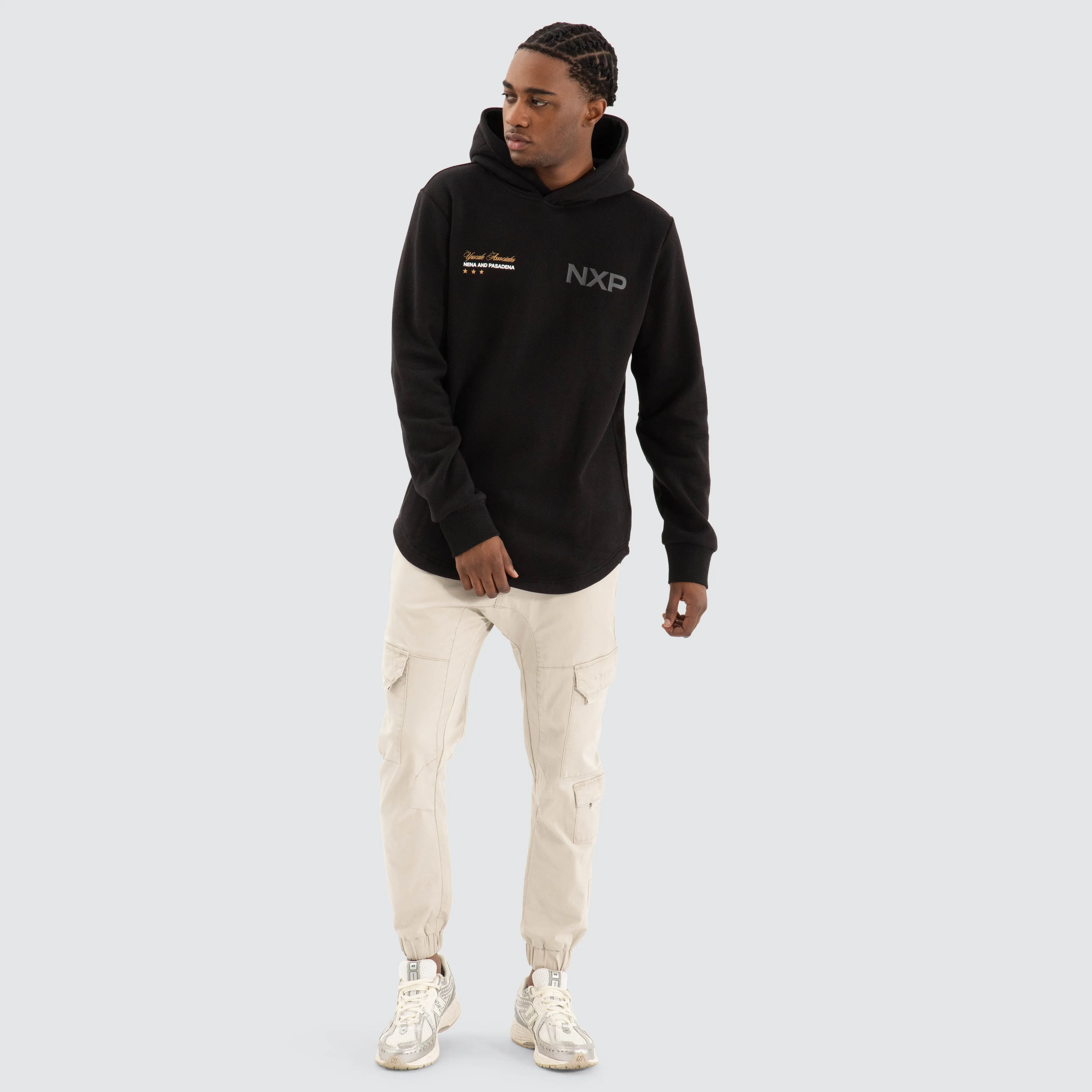 Wild Dual Curved Hoodie Jet Black sold by Neverland product image thumbnail 2