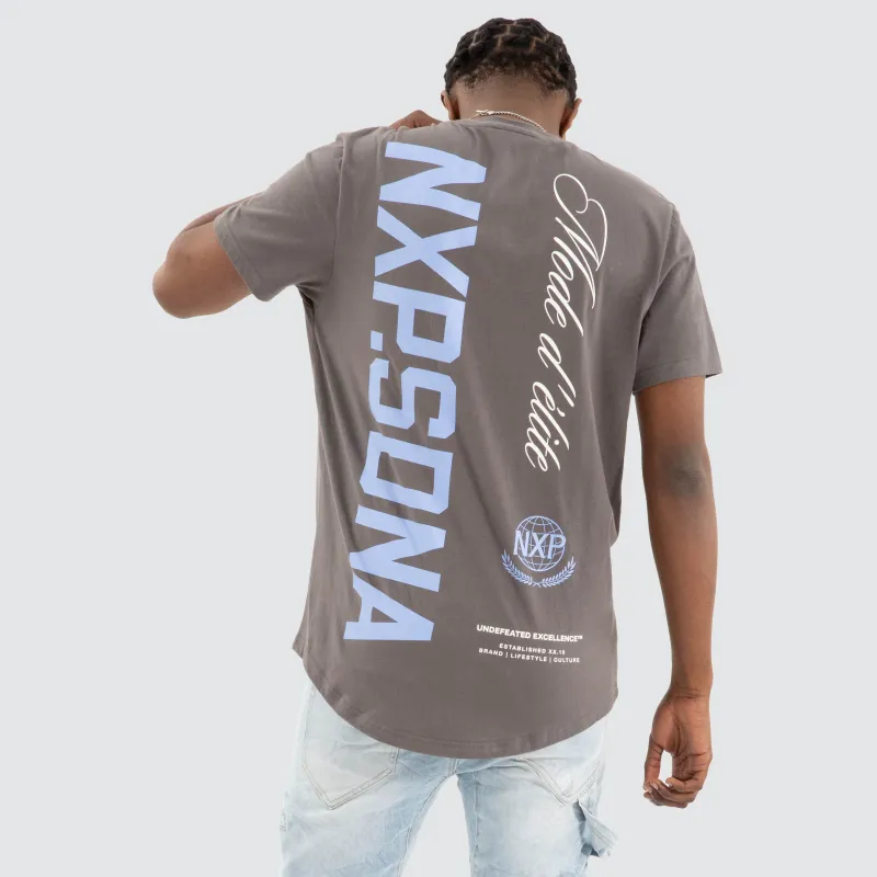 Riot Dual Curved Tee Charcoal sold by Neverland