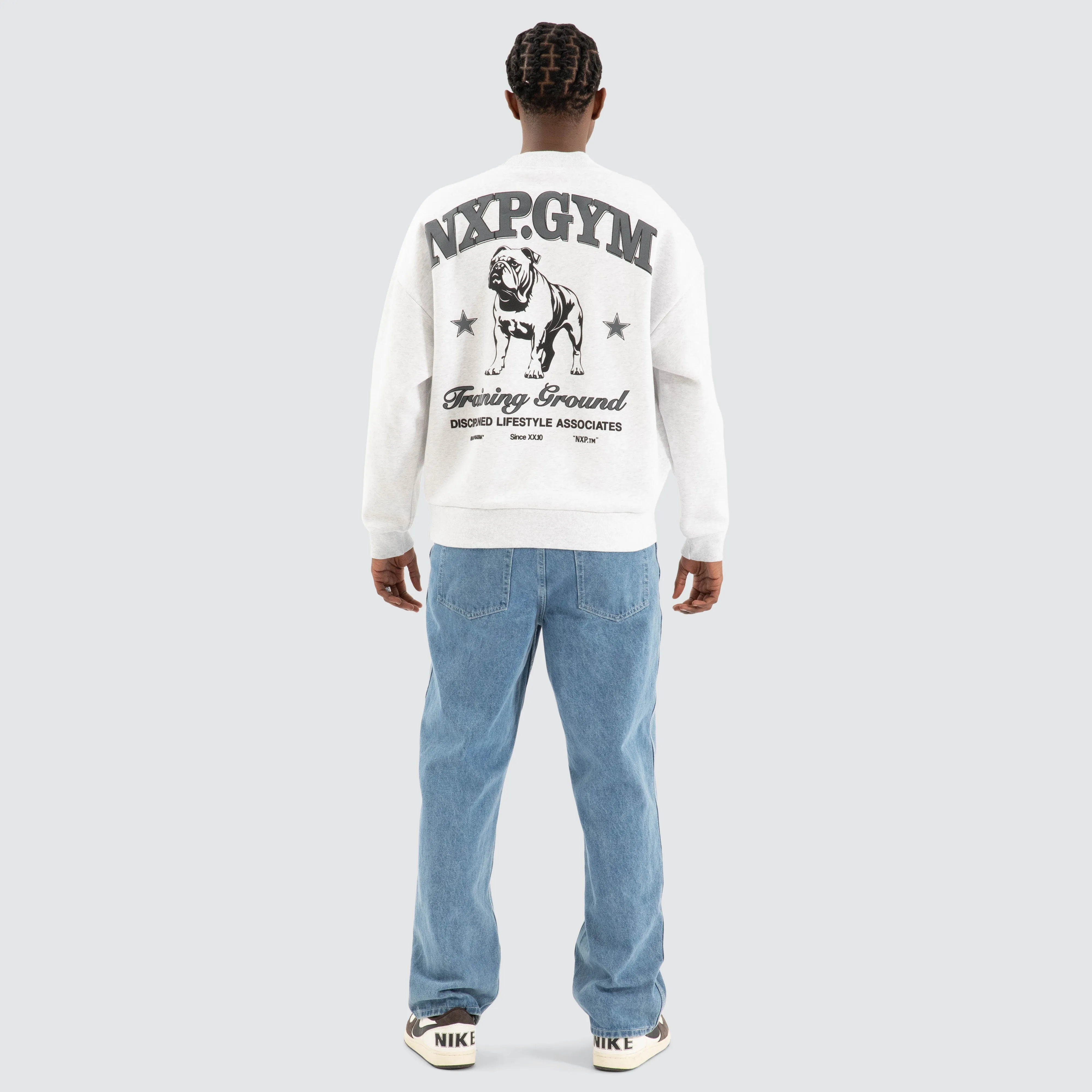 Brawler Box Fit Jumper Snow Marle Grey sold by Neverland product image thumbnail 2