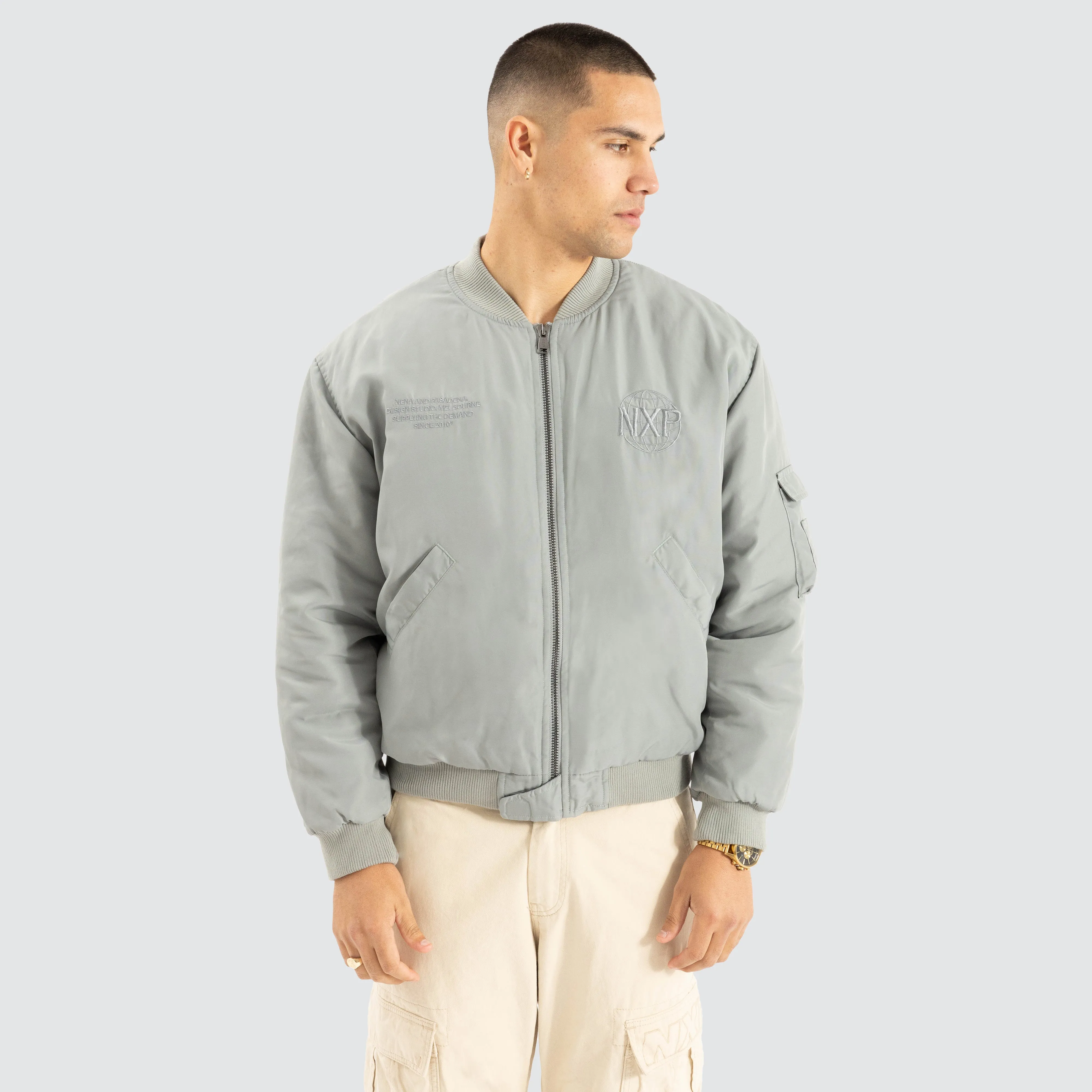 Spare Bomber Jacket Neutral Grey sold by Neverland
