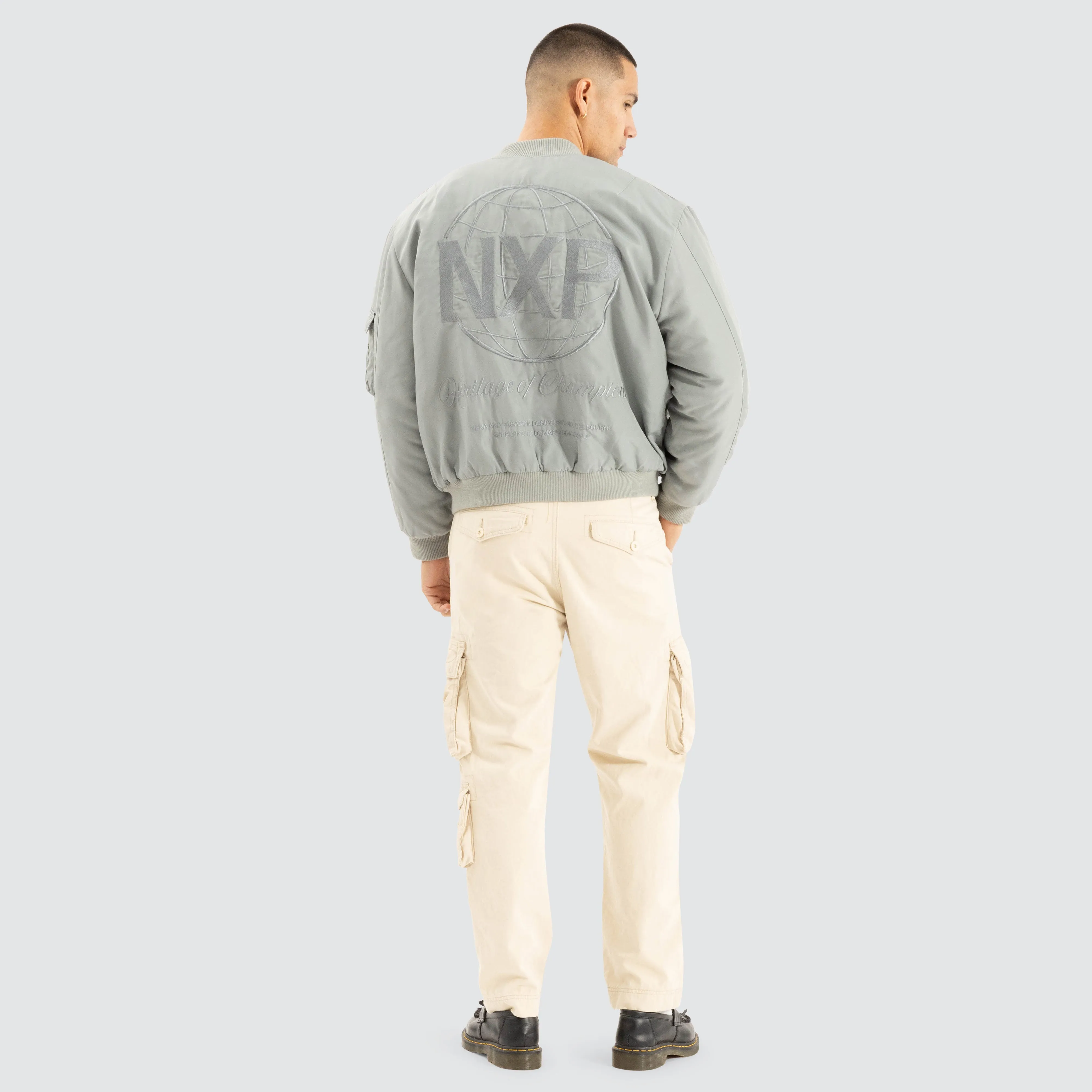 Spare Bomber Jacket Neutral Grey sold by Neverland product image thumbnail 5