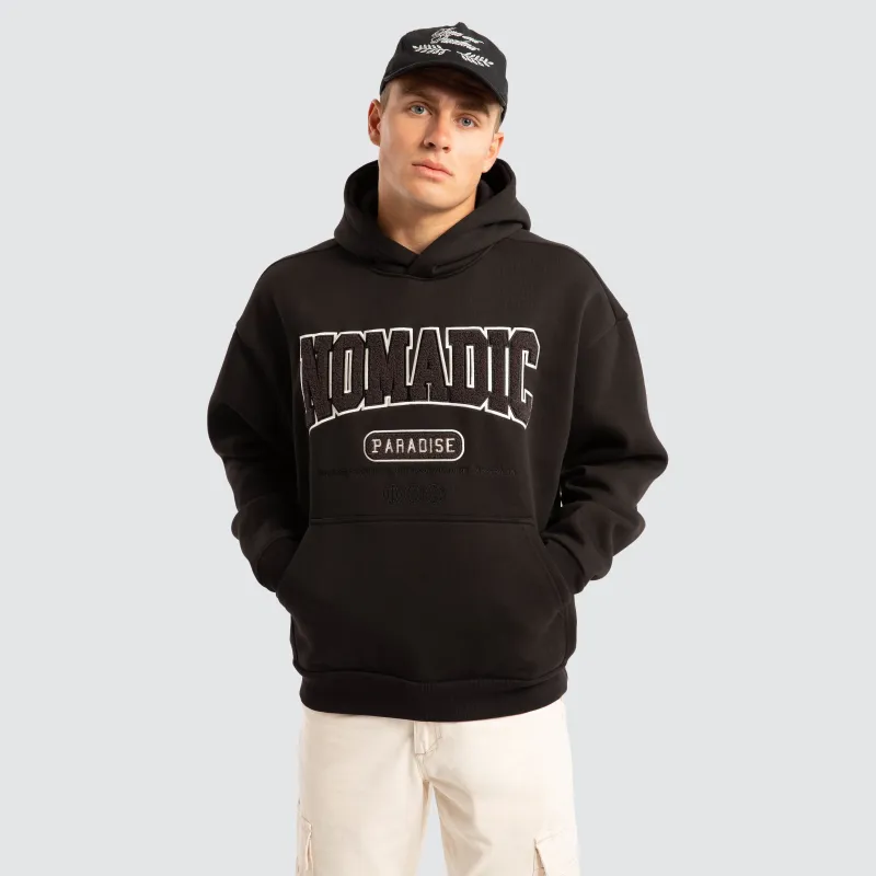 College Oversized Hoodie Jet Black sold by Neverland