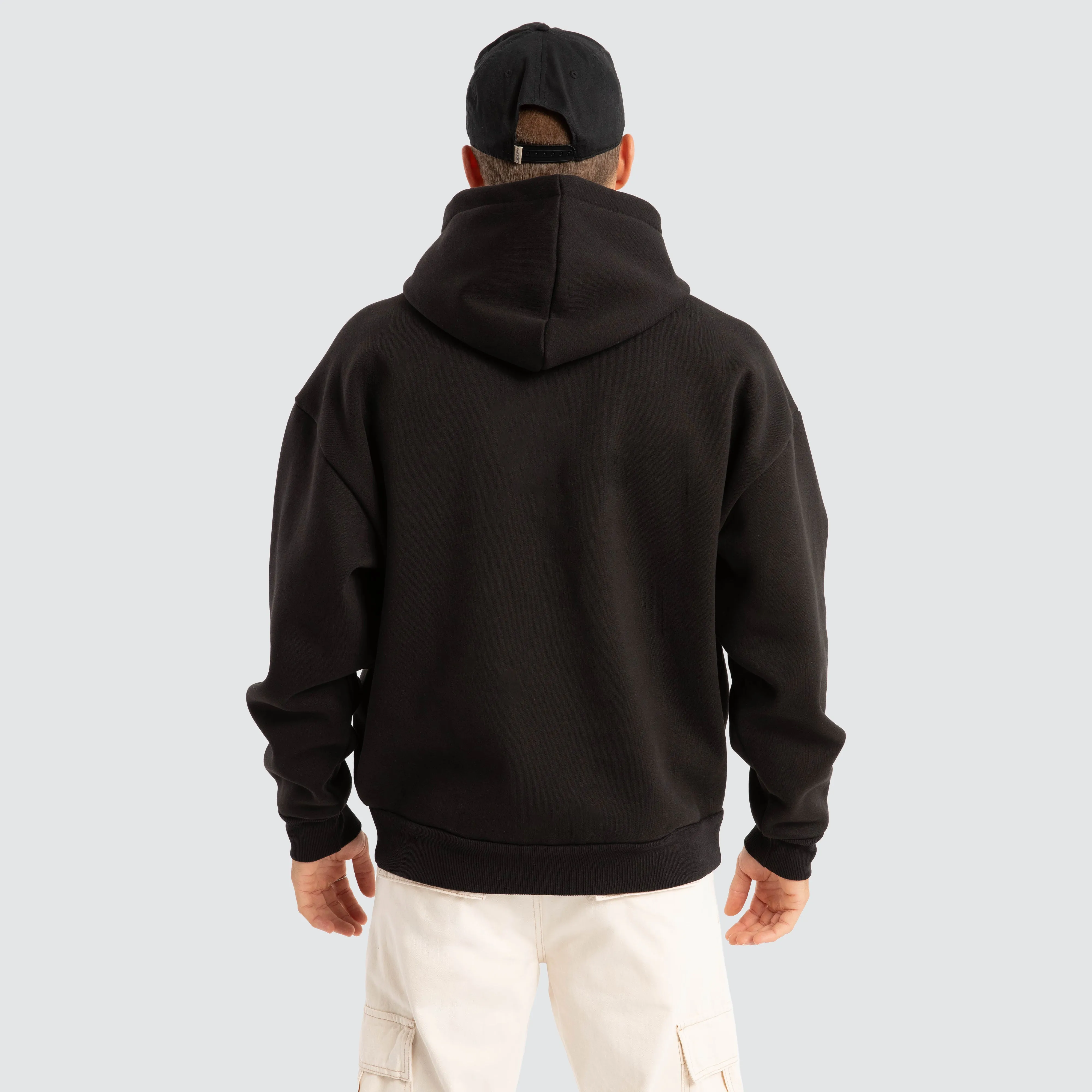 College Oversized Hoodie Jet Black sold by Neverland product image thumbnail 4