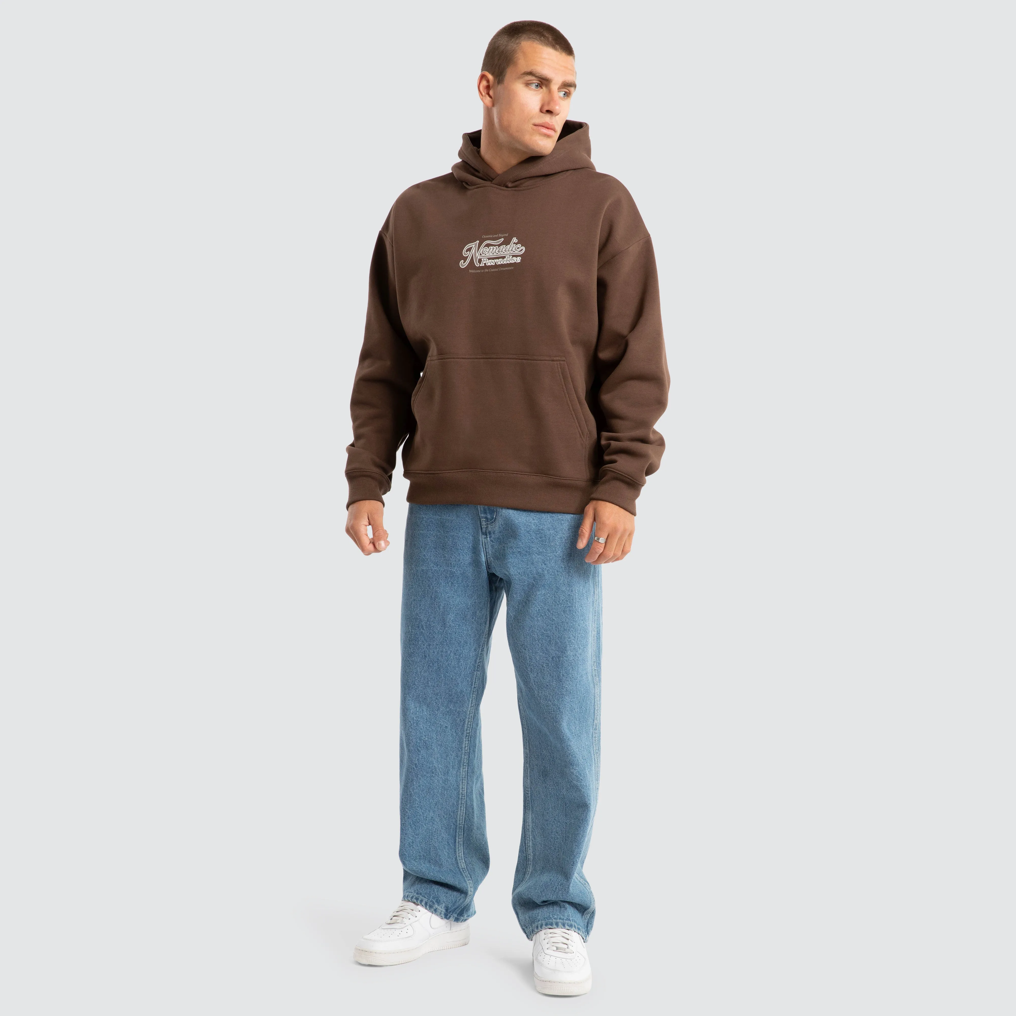 Oceania Oversized Hoodie Chocolate Brown sold by Neverland product image thumbnail 2