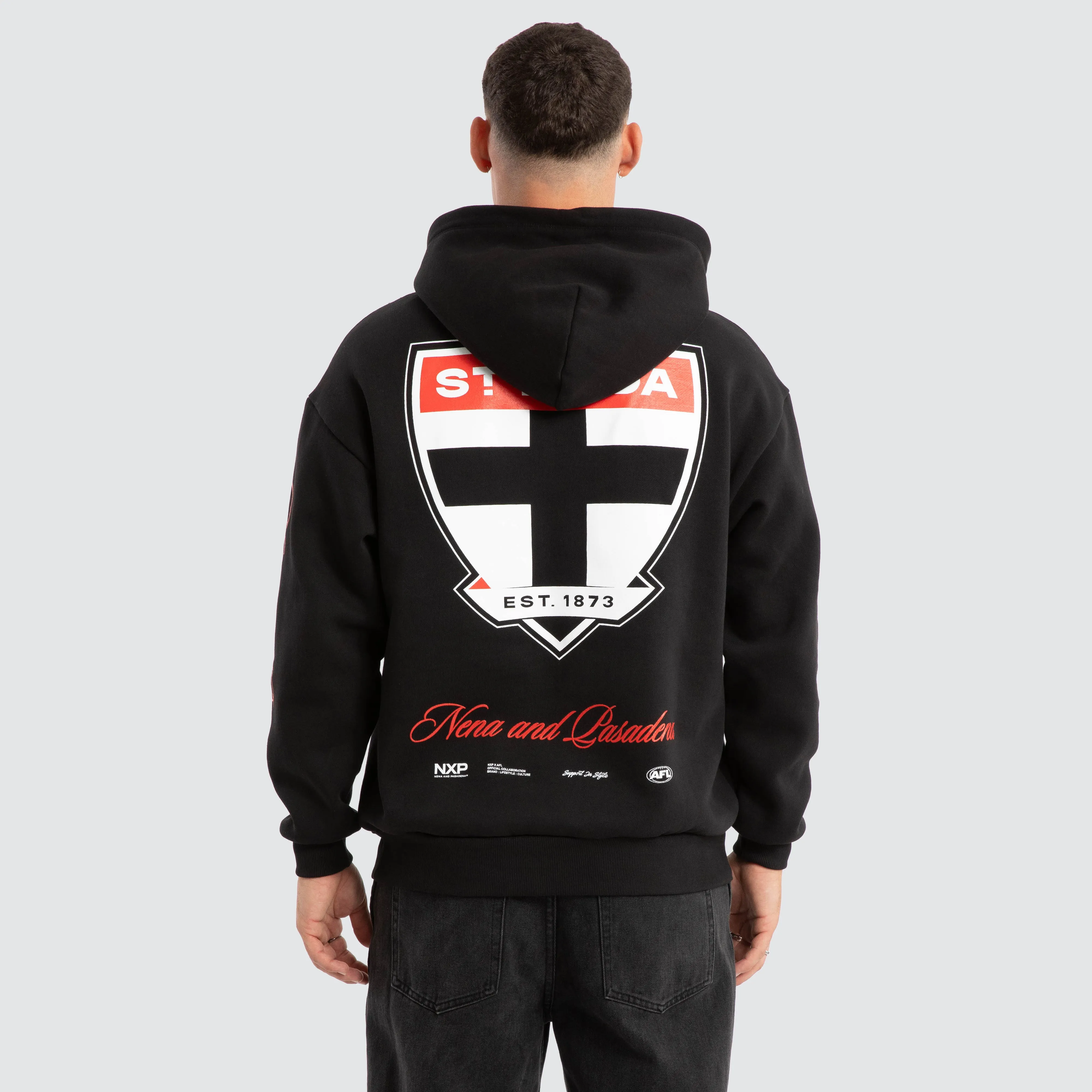 St Kilda Saints AFL Season Hoodie Jet Black sold by Neverland